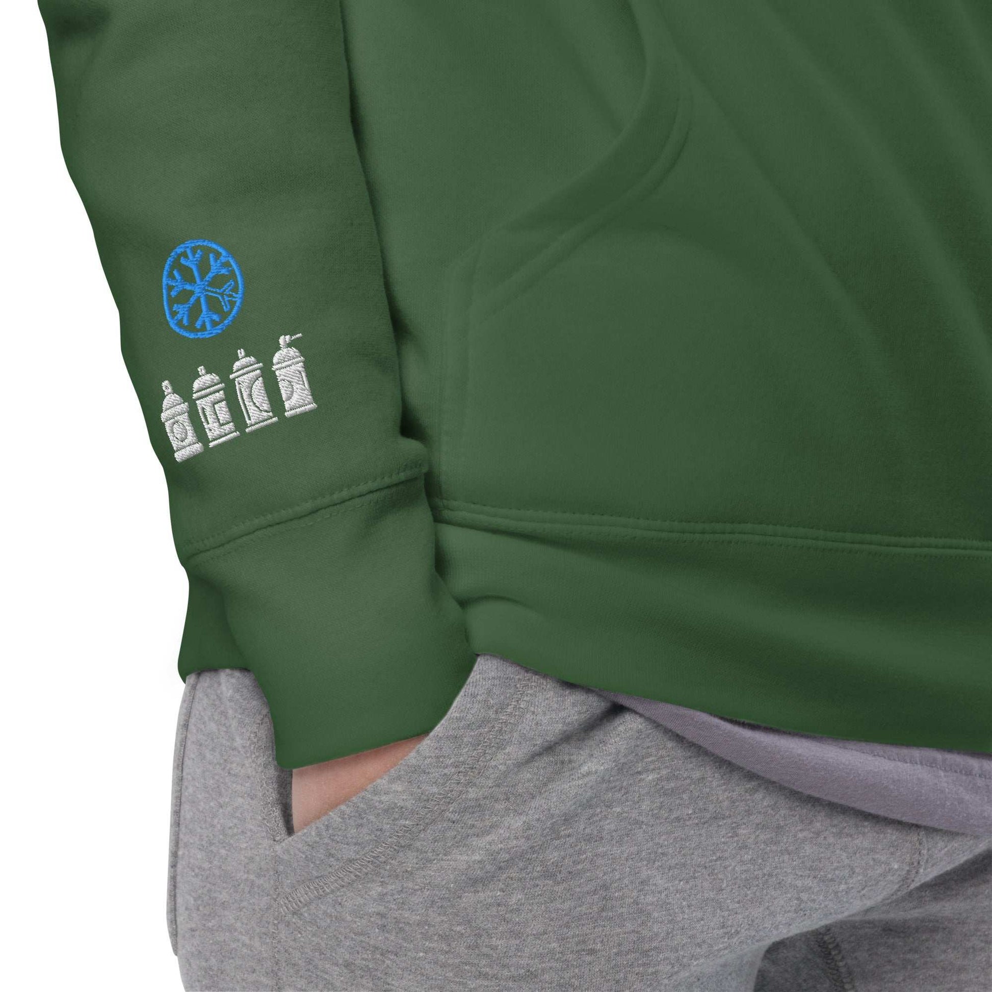 green-get-down-logo-hoodie-detail-by-b.different-clothing-graffiti-inspired-independent-streetwear-brand