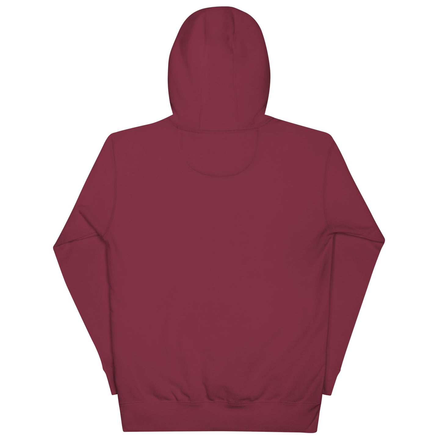 Maroon-Dreamer Graffiti Tag Hoodie from B.Different Clothing, back view, graffiti-inspired streetwear