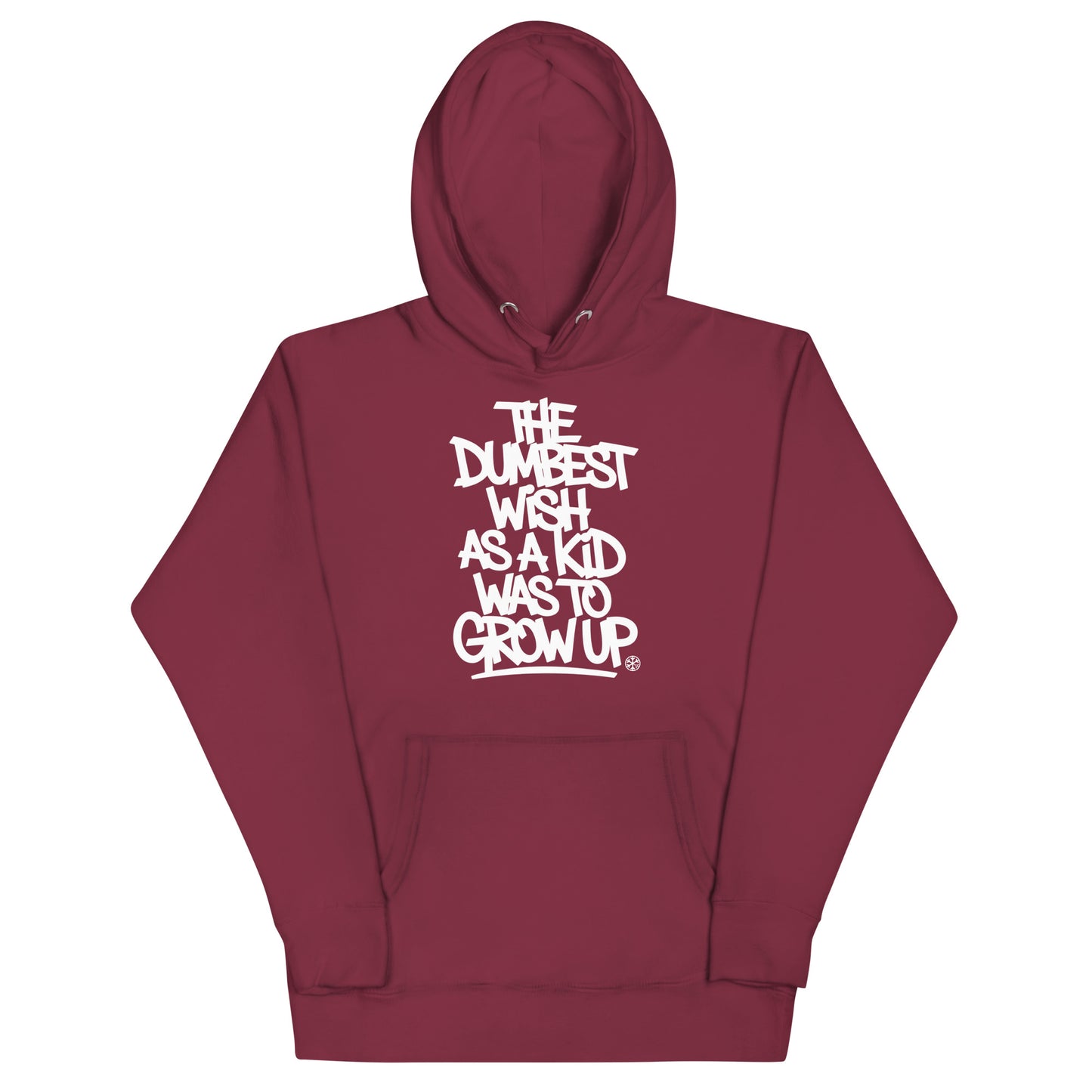 maroon-the-dumbest-wish-graffiti-tag-hoodie-front-by-b.different-clothing-graffiti-inspired-independent-streetwear-brand