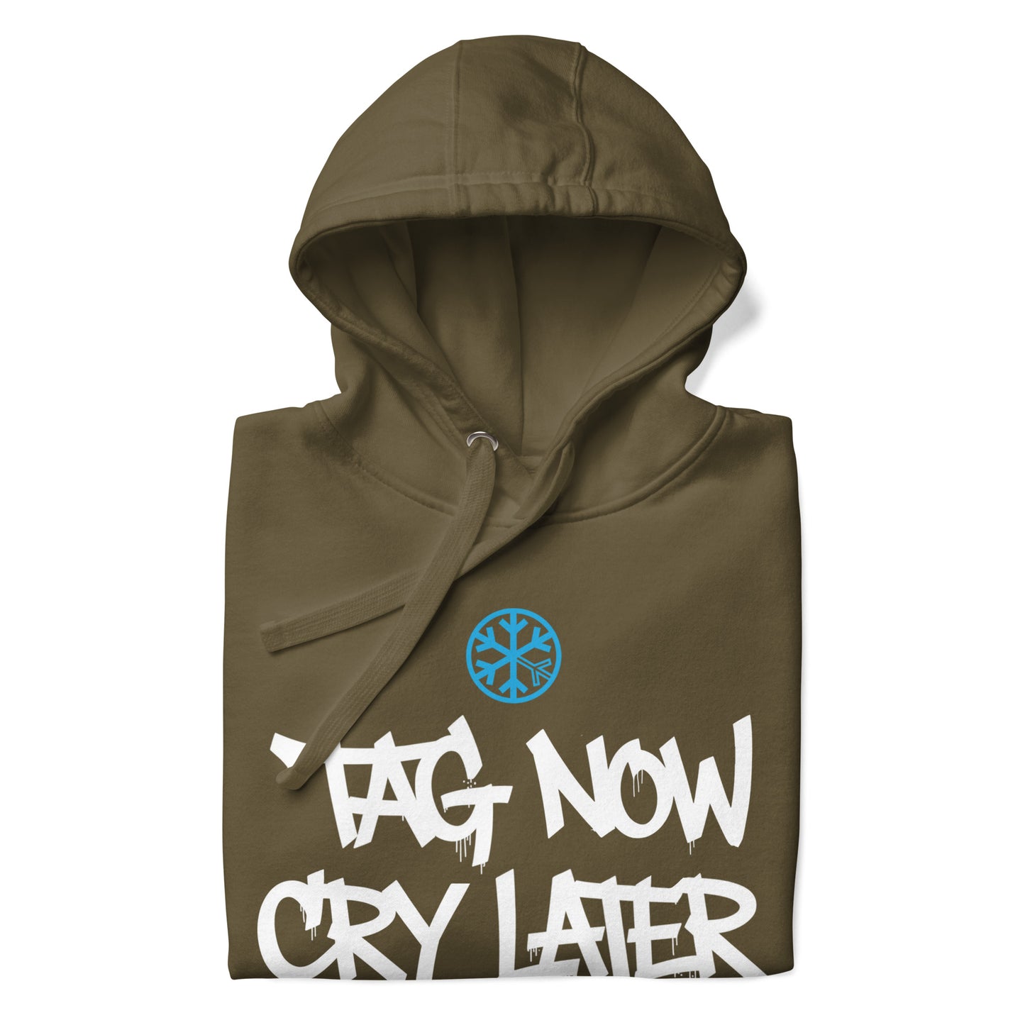 green-tag-now-cry-later-graffiti-tag-hoodie-front-by-b.different-clothing-graffiti-inspired-independent-streetwear-brand