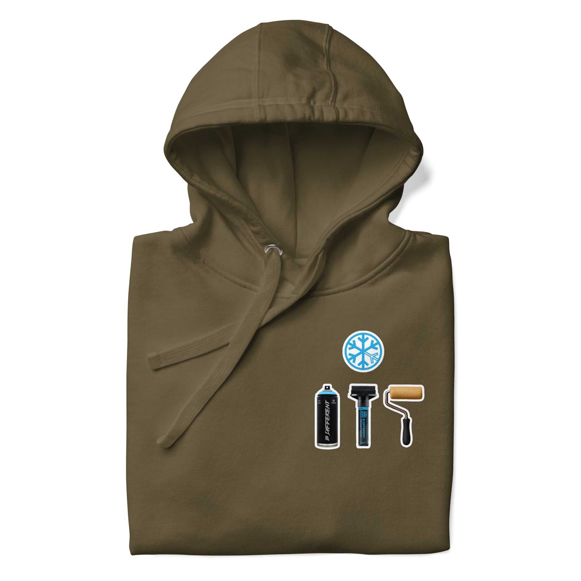 green-graffiti-artist-action-figure-hoodie-front-by-b.different-clothing-graffiti-inspired-independent-streetwear-brand