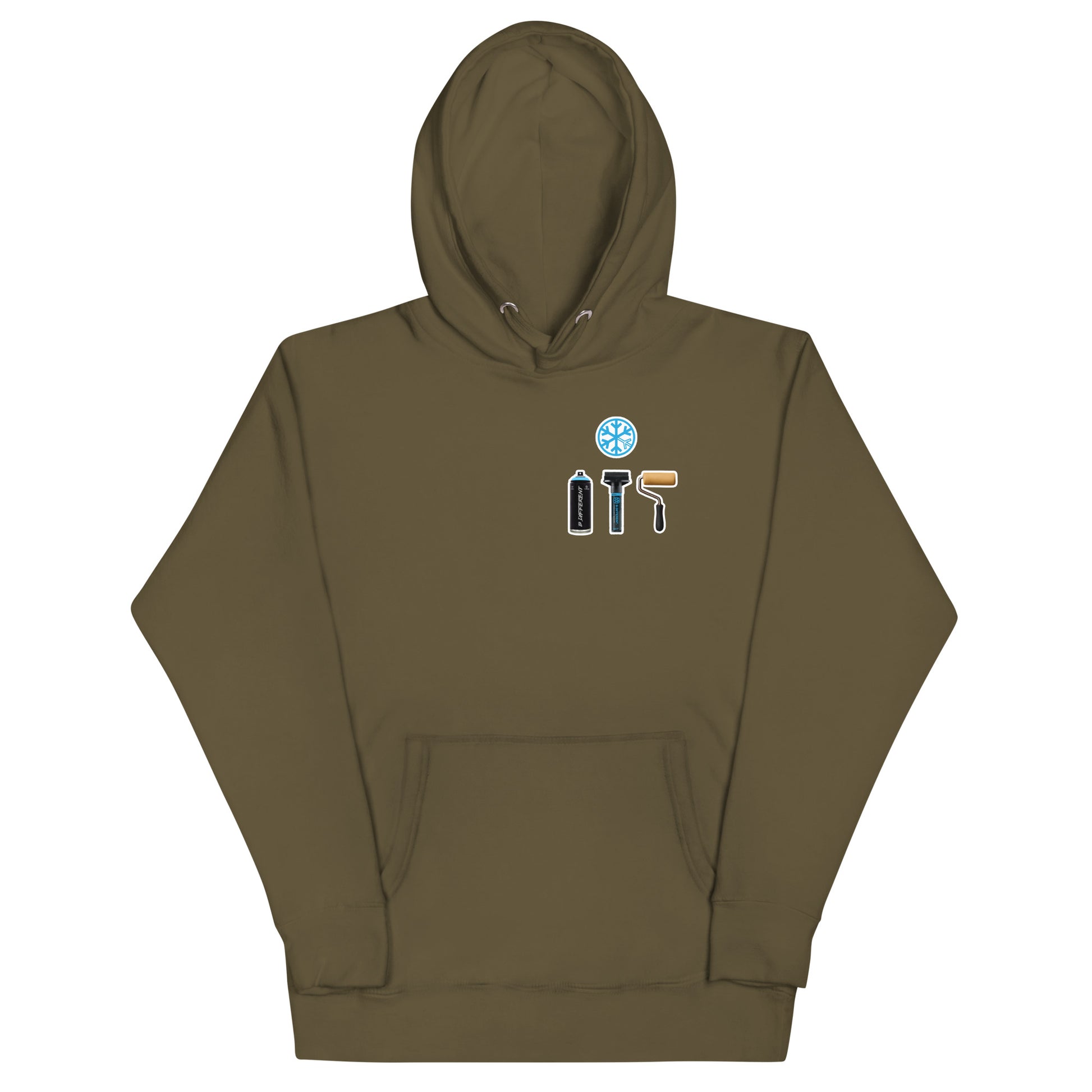 green-graffiti-artist-action-figure-hoodie-front-by-b.different-clothing-graffiti-inspired-independent-streetwear-brand