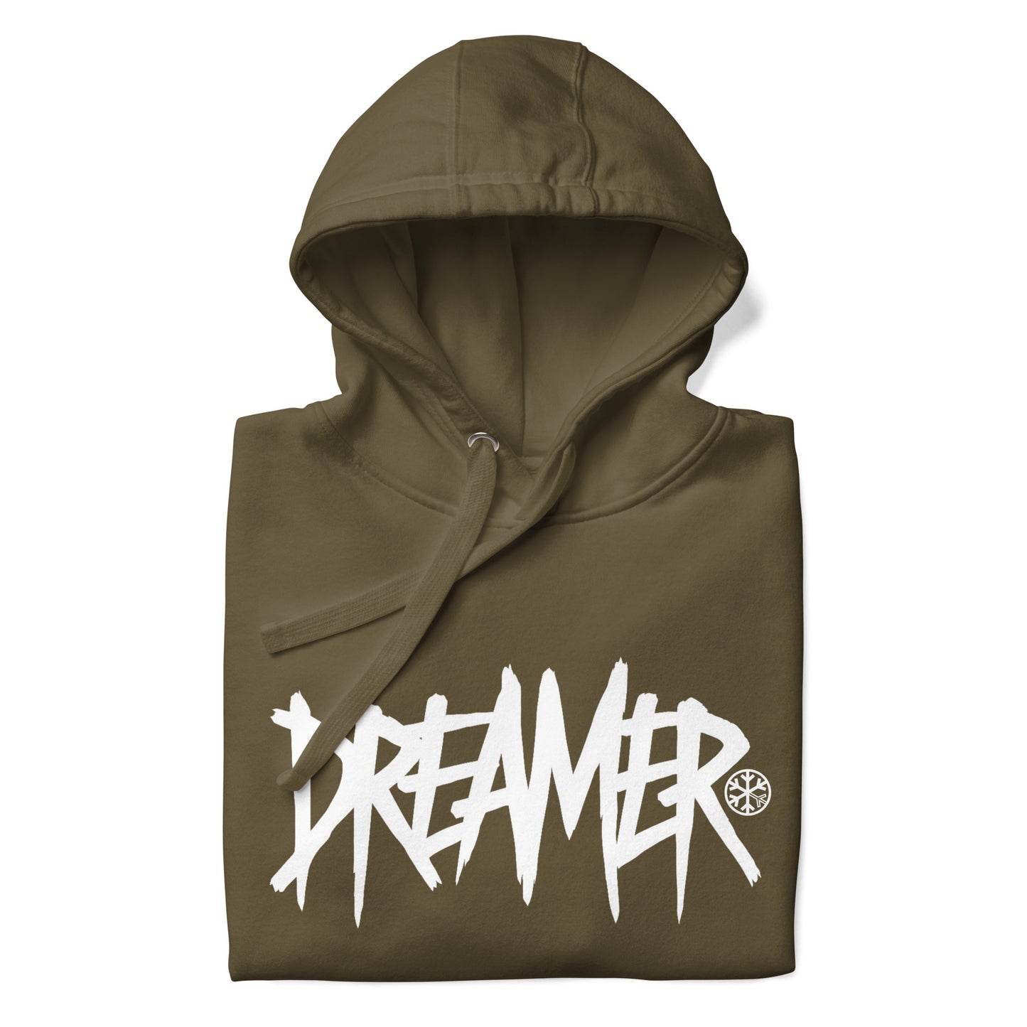 Green-Dreamer Graffiti Tag Hoodie from B.Different Clothing, folded, graffiti-inspired streetwear