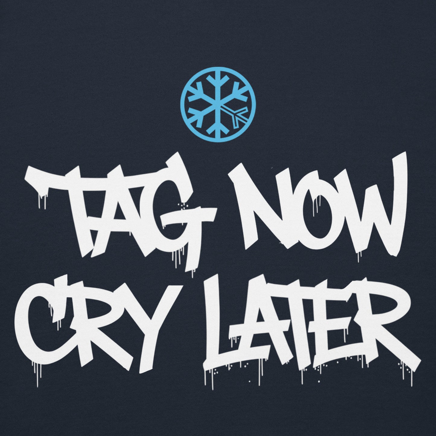 navy-tag-now-cry-later-graffiti-tag-hoodie-front-by-b.different-clothing-graffiti-inspired-independent-streetwear-brand
