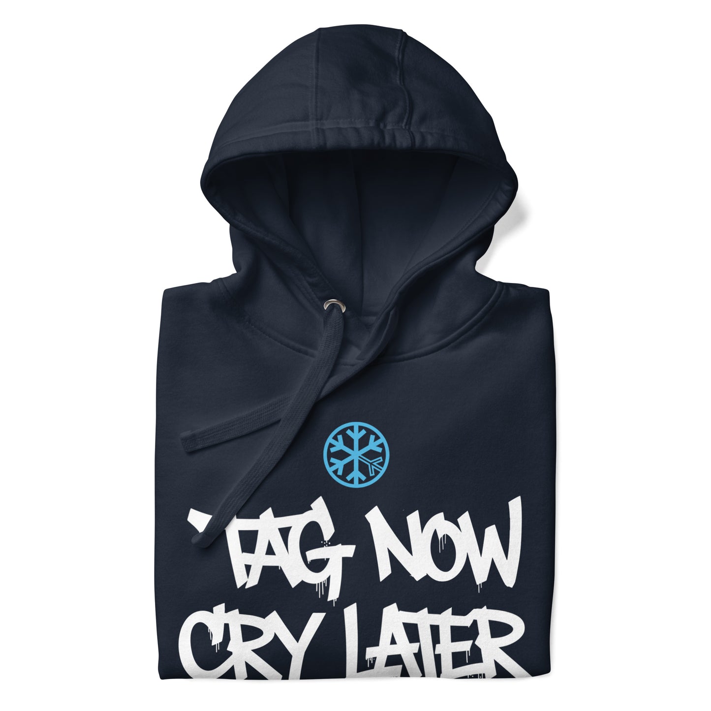 navy-tag-now-cry-later-graffiti-tag-hoodie-front-by-b.different-clothing-graffiti-inspired-independent-streetwear-brand