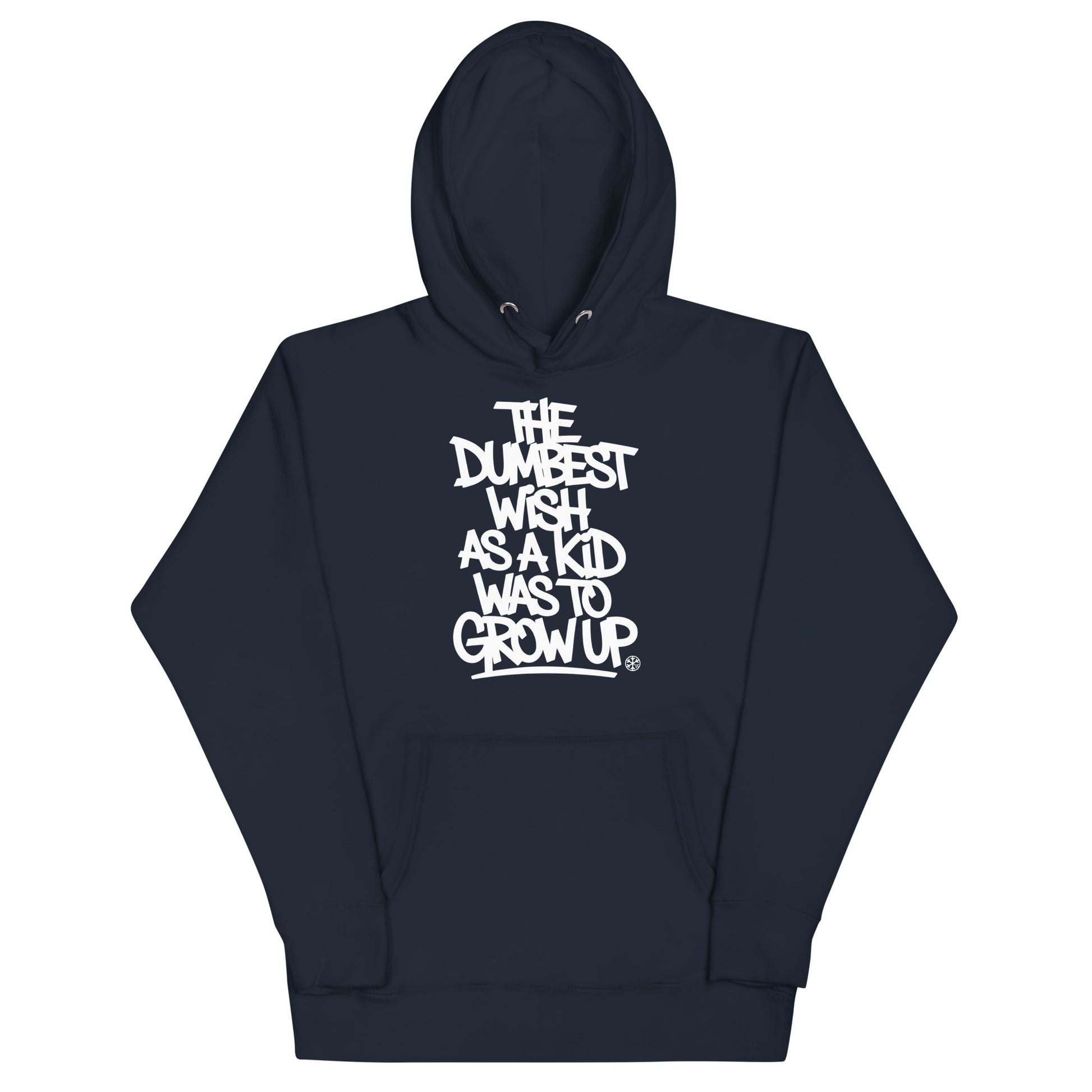 navy-the-dumbest-wish-graffiti-tag-hoodie-front-by-b.different-clothing-graffiti-inspired-independent-streetwear-brand
