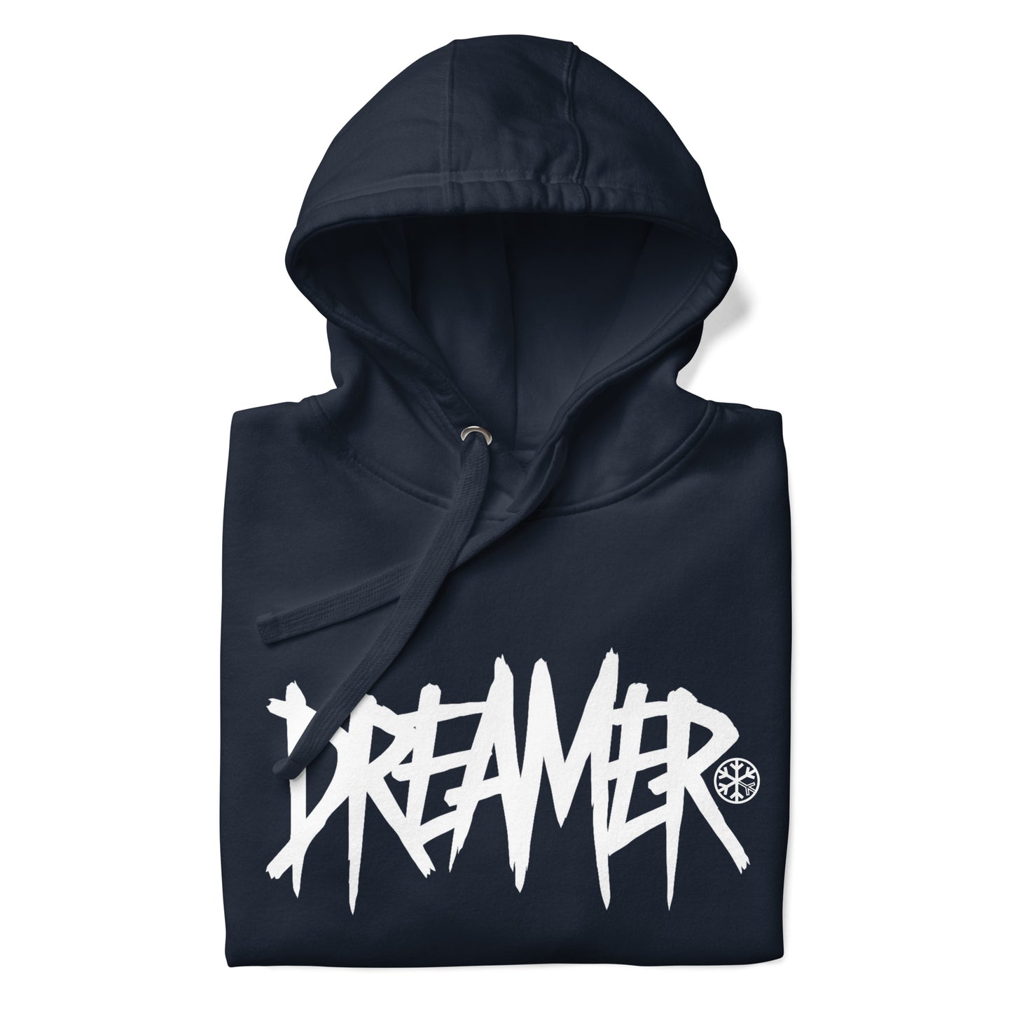 Navy-Dreamer Graffiti Tag Hoodie from B.Different Clothing, folded, graffiti-inspired streetwear