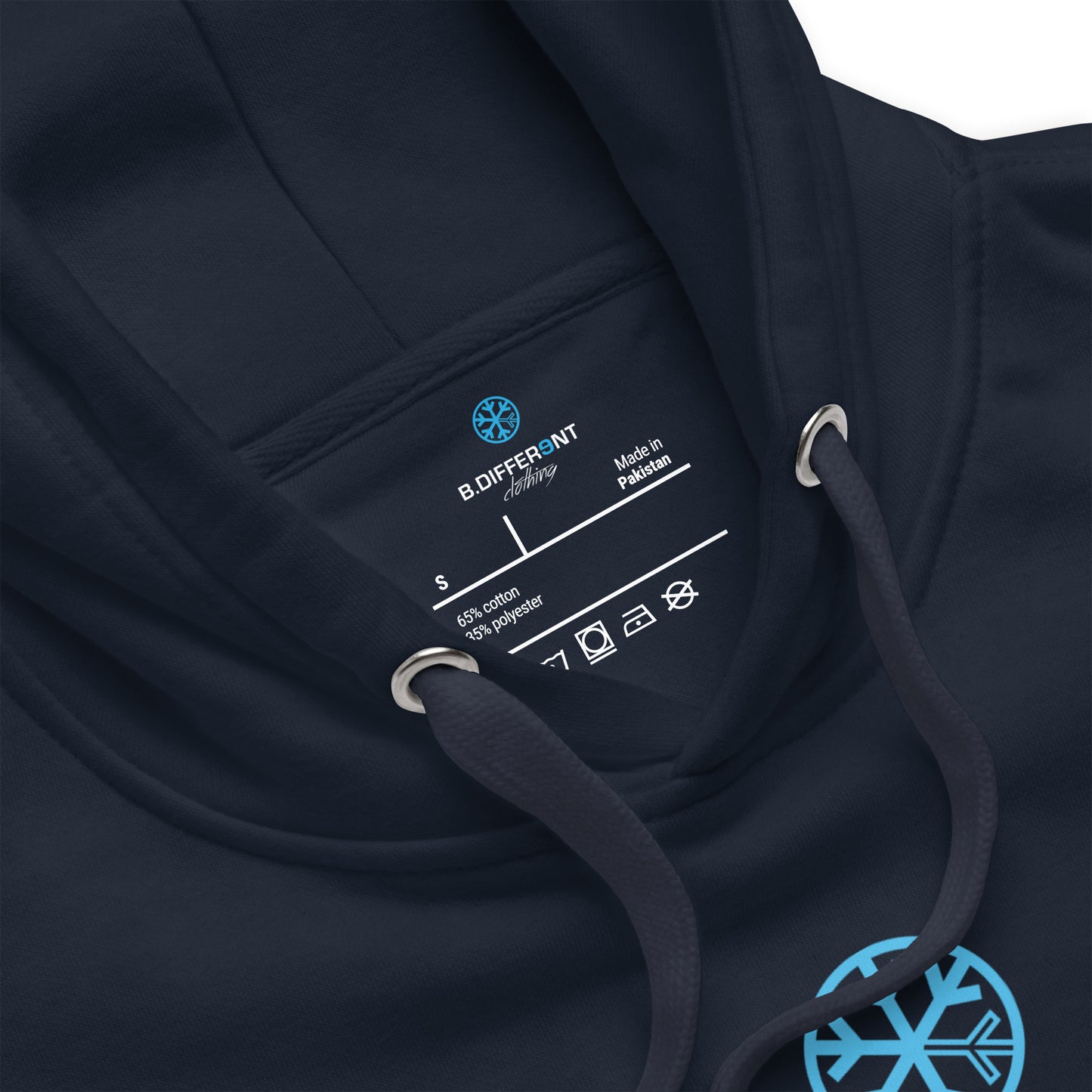 navy-tag-now-cry-later-graffiti-tag-hoodie-detail-by-b.different-clothing-graffiti-inspired-independent-streetwear-brand