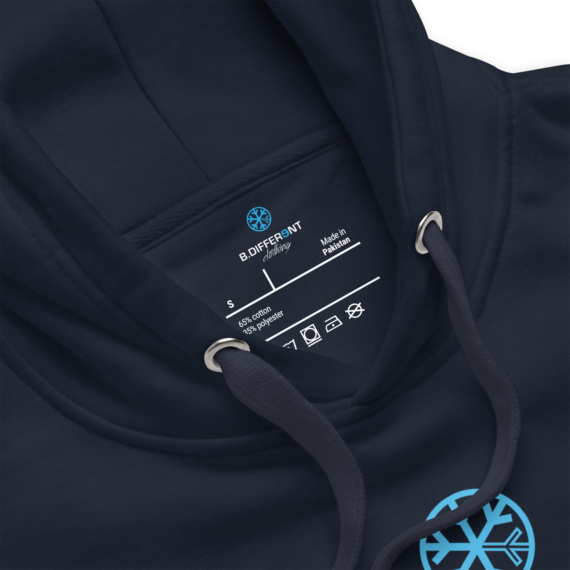 navy-tag-now-cry-later-graffiti-tag-hoodie-detail-by-b.different-clothing-graffiti-inspired-independent-streetwear-brand