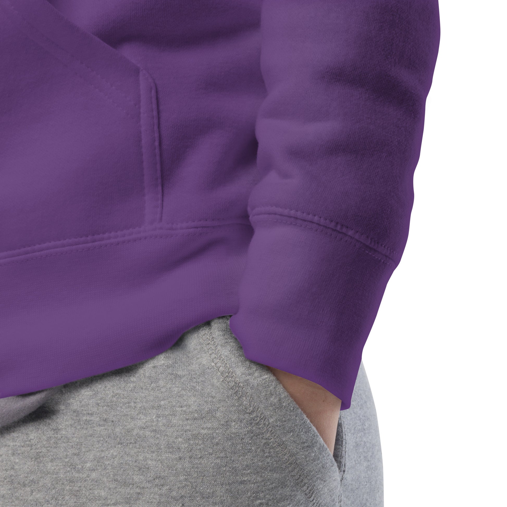Purple-Vatican Crooks Hoodie from B.Different Clothing, detail, graffiti-inspired streetwear