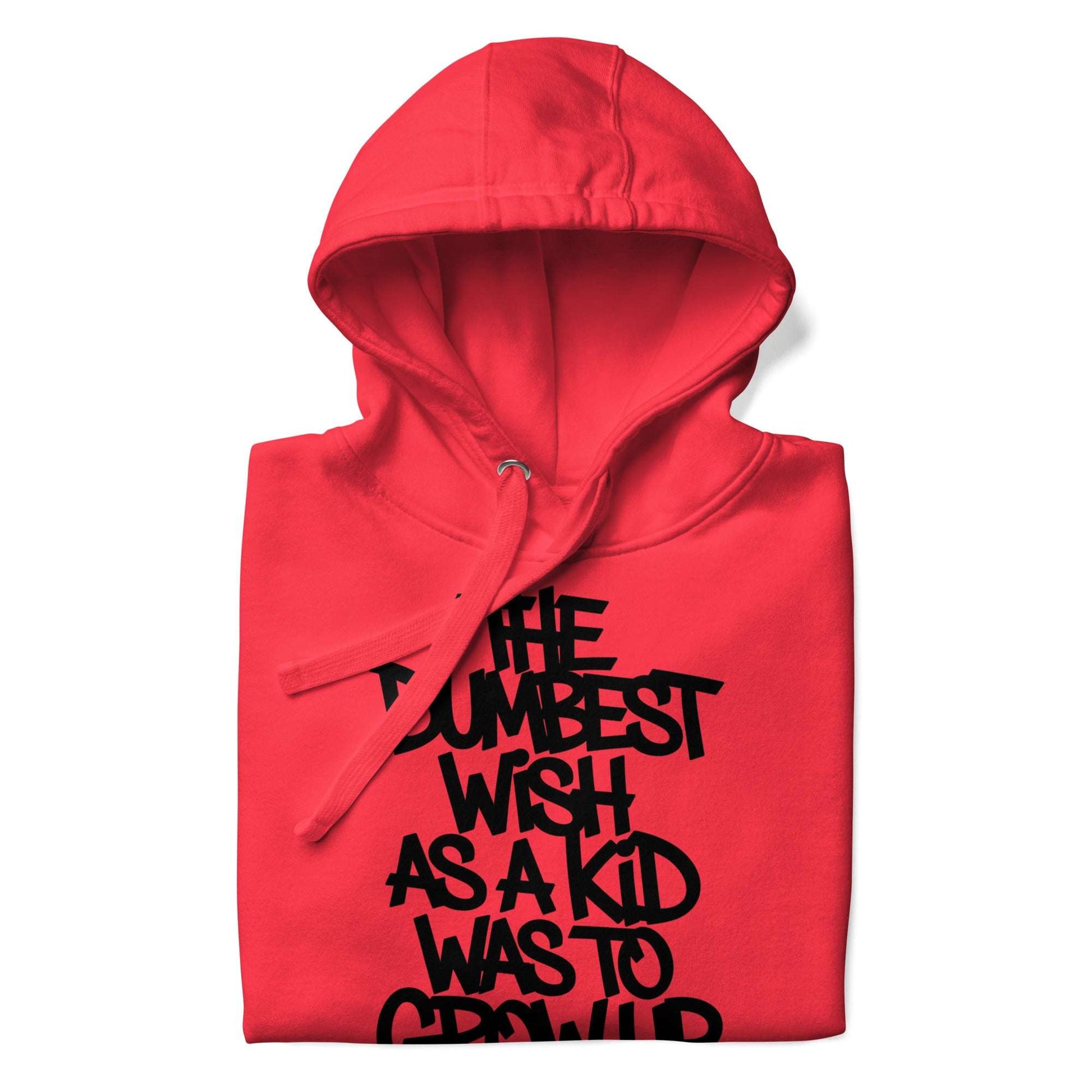 red-the-dumbest-wish-graffiti-tag-hoodie-front-by-b.different-clothing-graffiti-inspired-independent-streetwear-brand