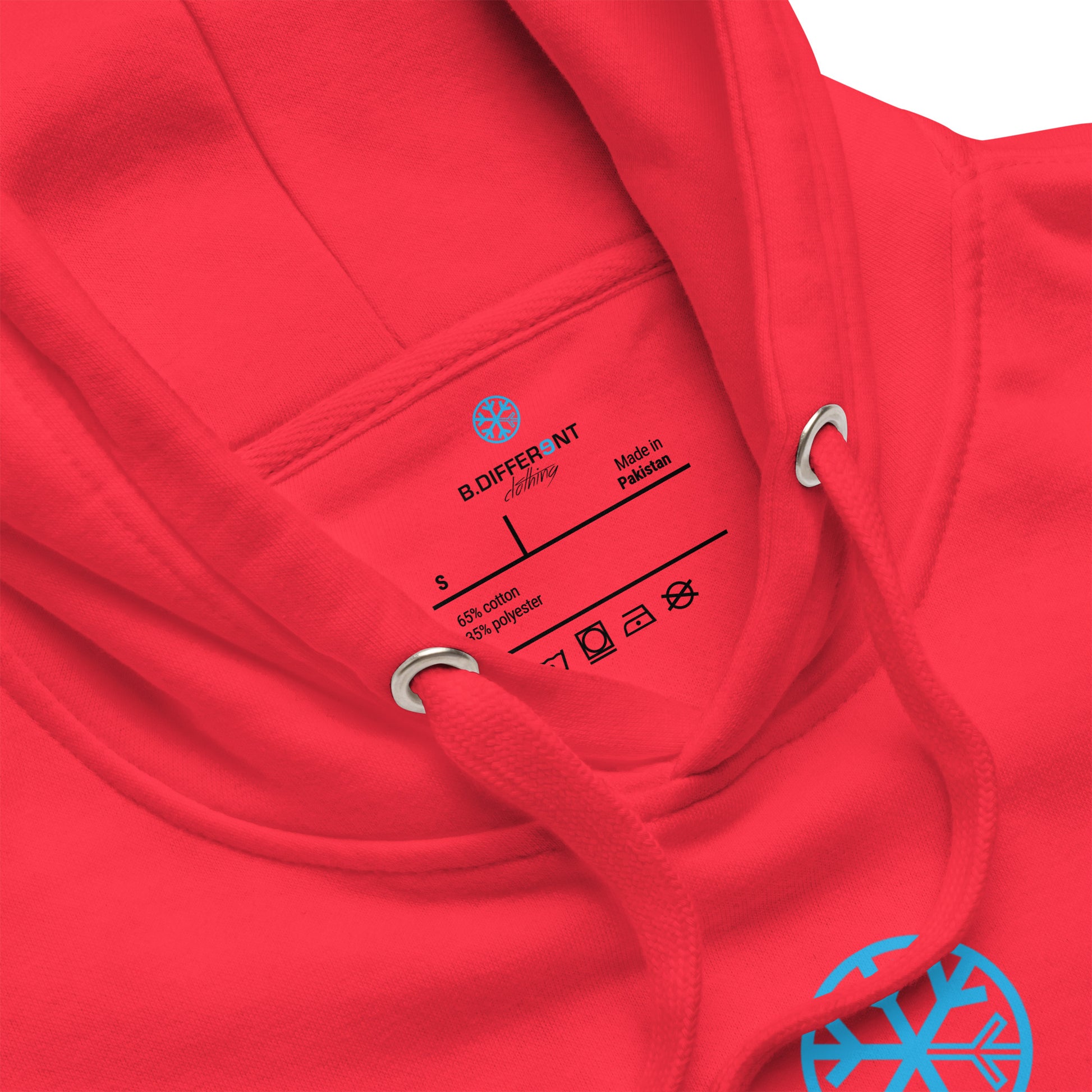 red-vandal-graffiti-tag-hoodie-detail-by-b.different-clothing-graffiti-inspired-independent-streetwear-brand