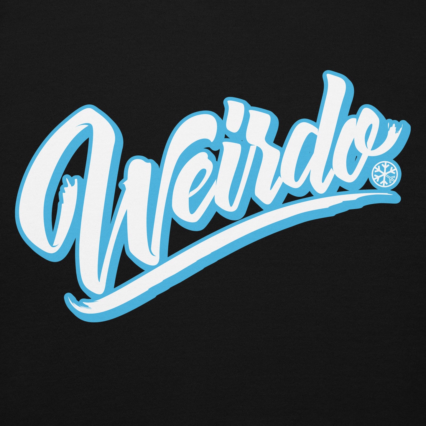 Black-Weirdo Hoodie from B.Different Clothing, front view, graffiti-inspired streetwear