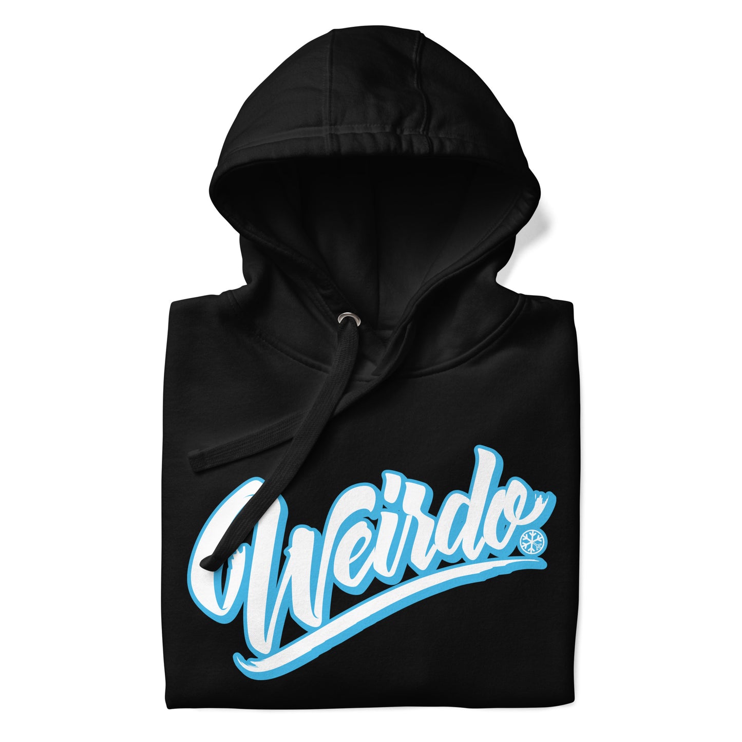 Black-Weirdo Hoodie from B.Different Clothing, front view, graffiti-inspired streetwear