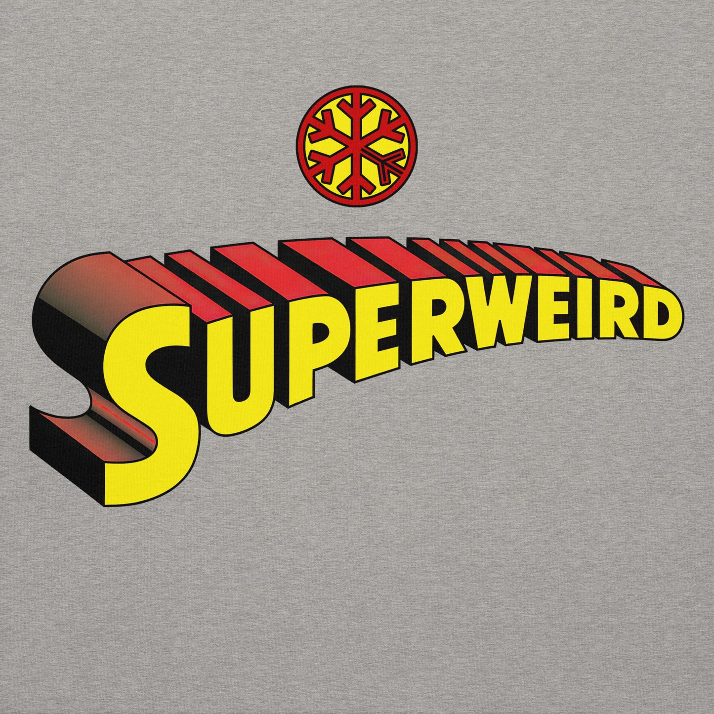 Gray-Superweird Hoodie from B.Different Clothing, graphic, graffiti-inspired streetwear
