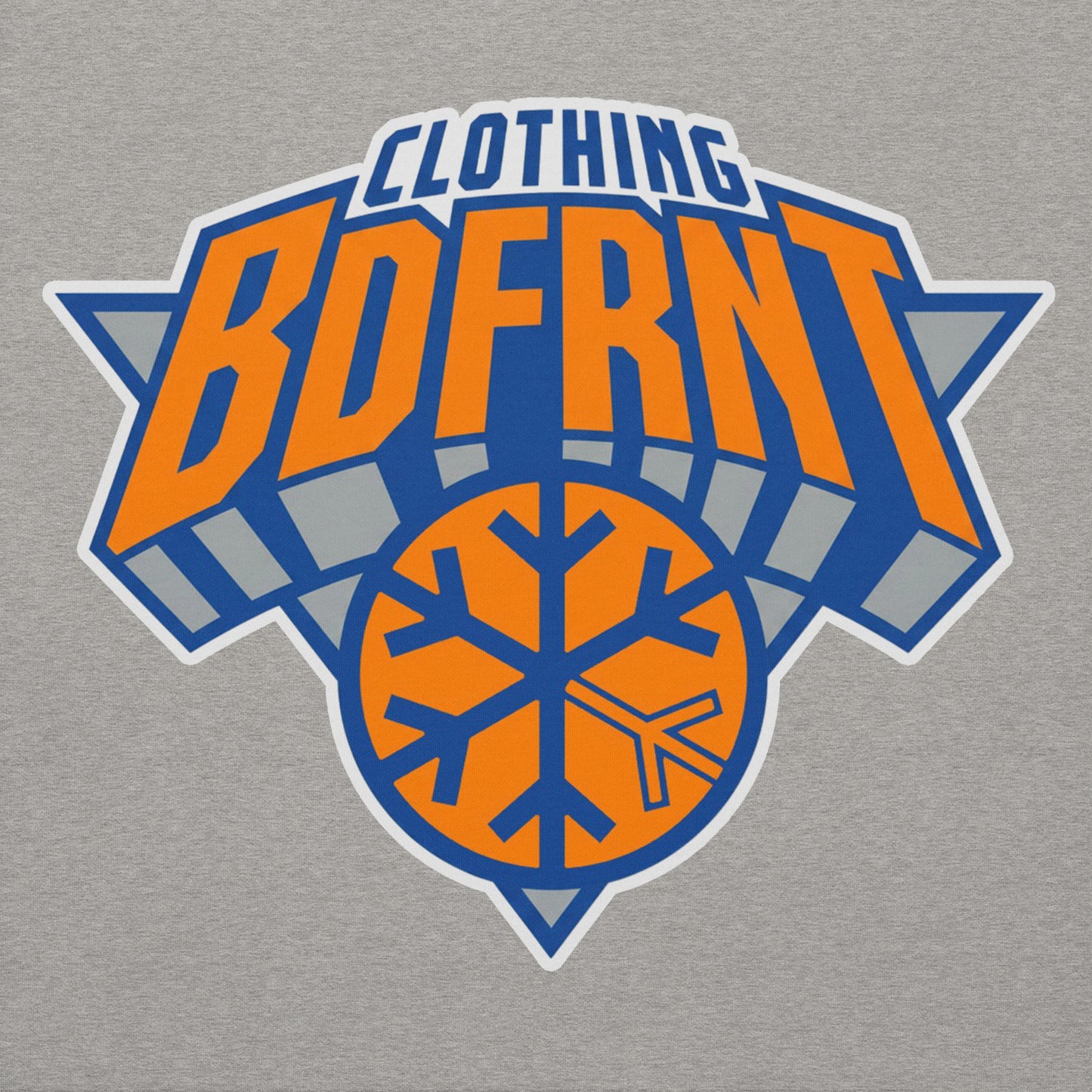 Gray-BDFRNT Logo 2011 Hoodie from B.Different Clothing, graphic, graffiti-inspired streetwear