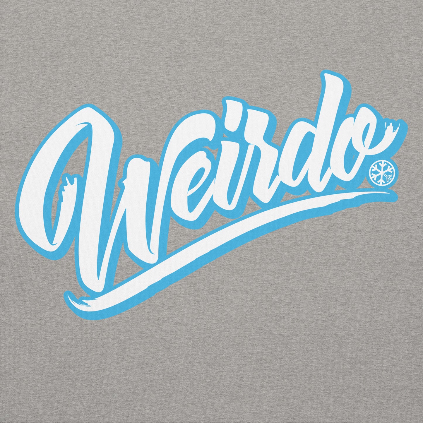 Carbon Grey-Weirdo Hoodie from B.Different Clothing, front view, graffiti-inspired streetwear