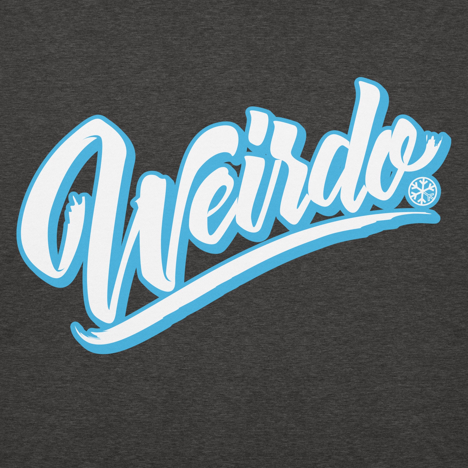 Dark Gray-Weirdo Hoodie from B.Different Clothing, front view, graffiti-inspired streetwear