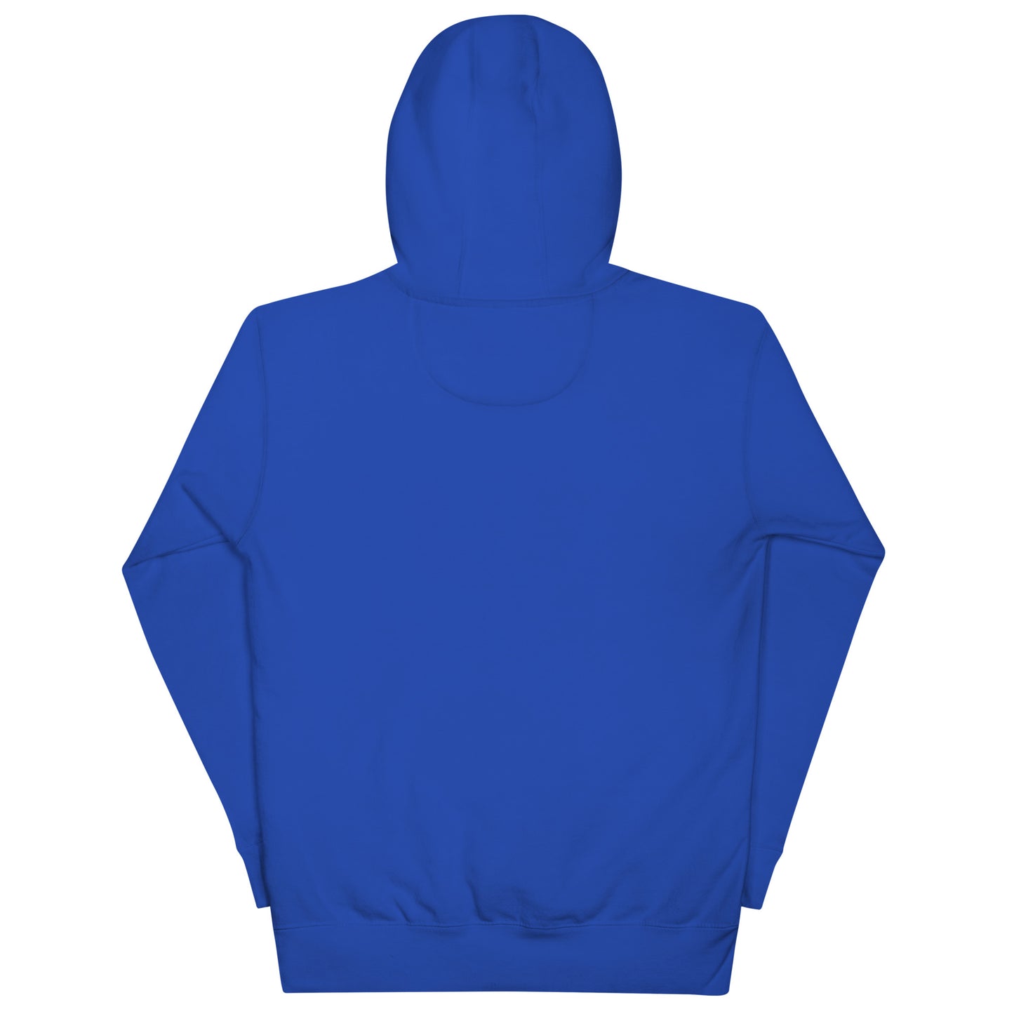 Blue-Superweird Hoodie from B.Different Clothing, back view, graffiti-inspired streetwear