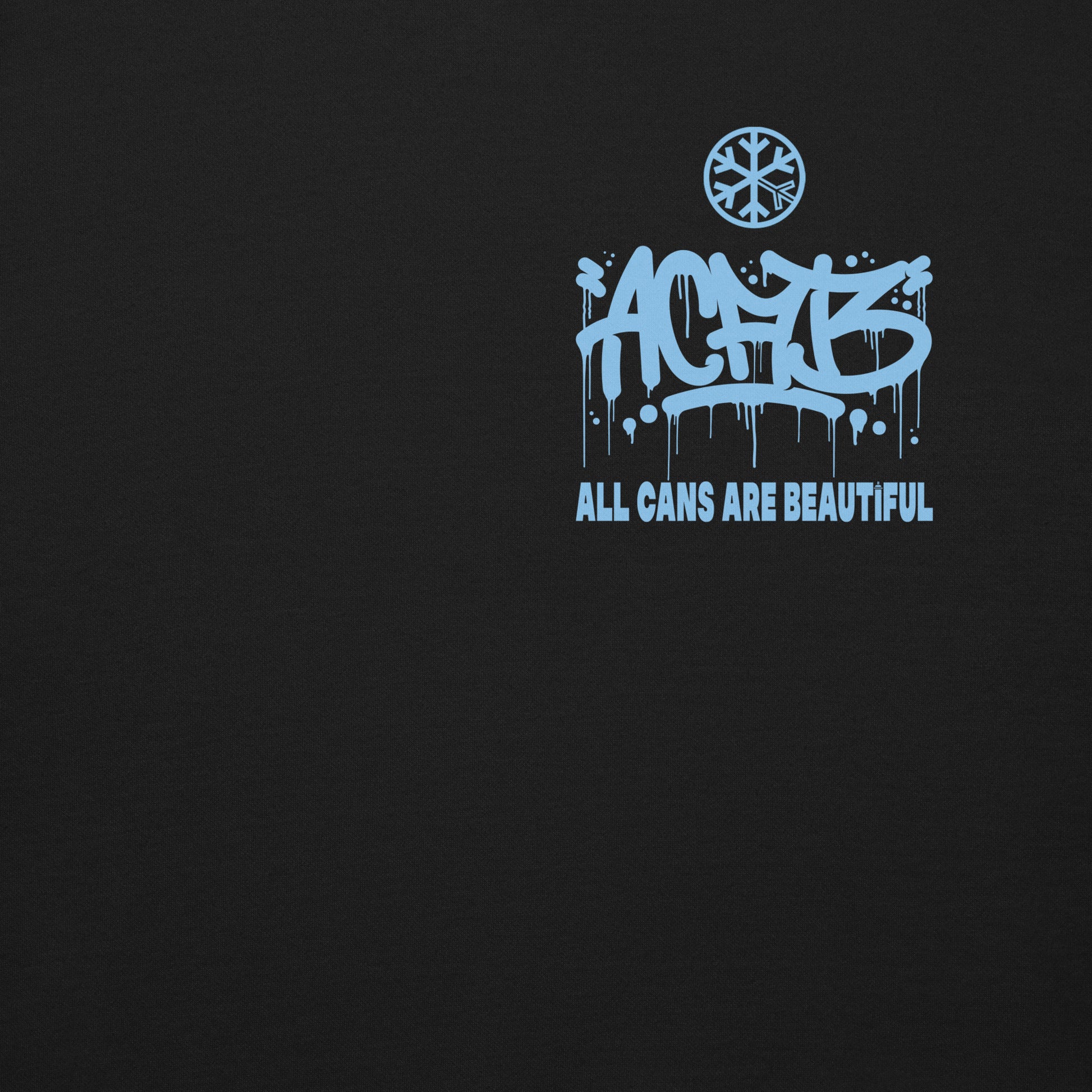 Black-ACAB Graffiti Character Sweatshirt from B.Different Clothing, front graphic, graffiti-inspired streetwear