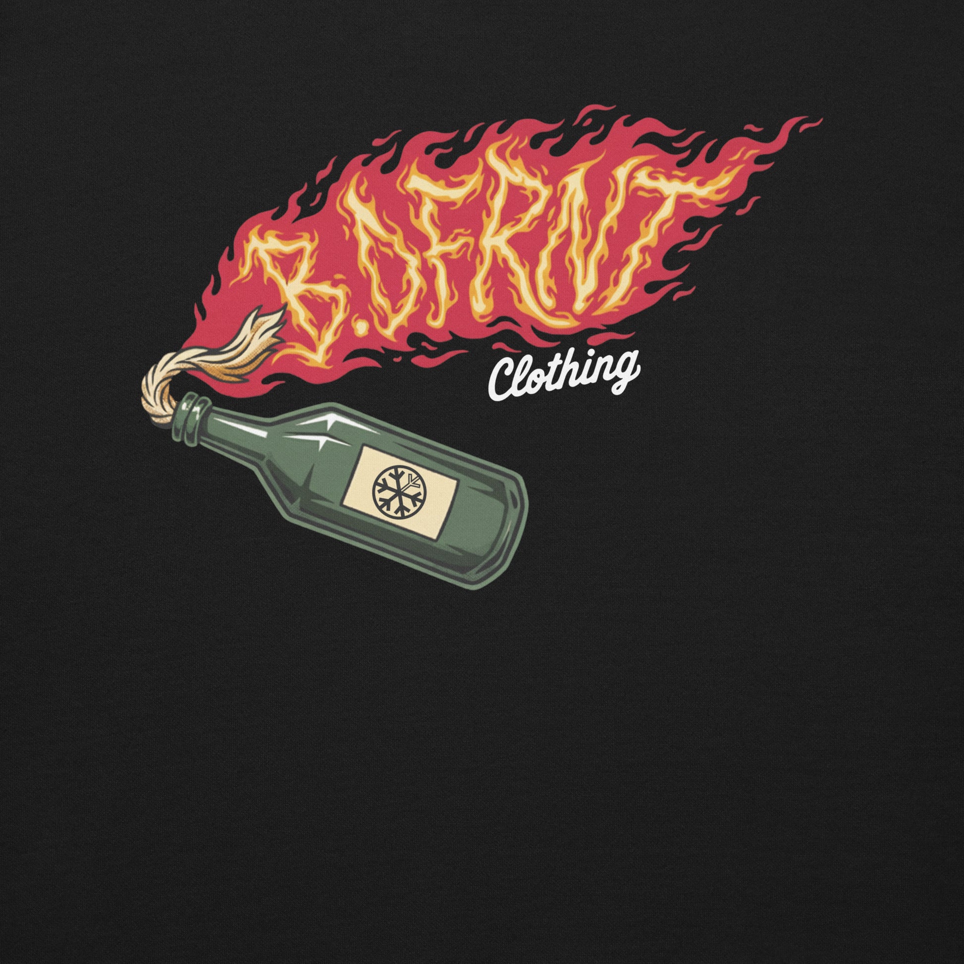 Black-Molotov Graffiti Sweatshirt from B.Different Clothing, graphic, graffiti-inspired streetwear