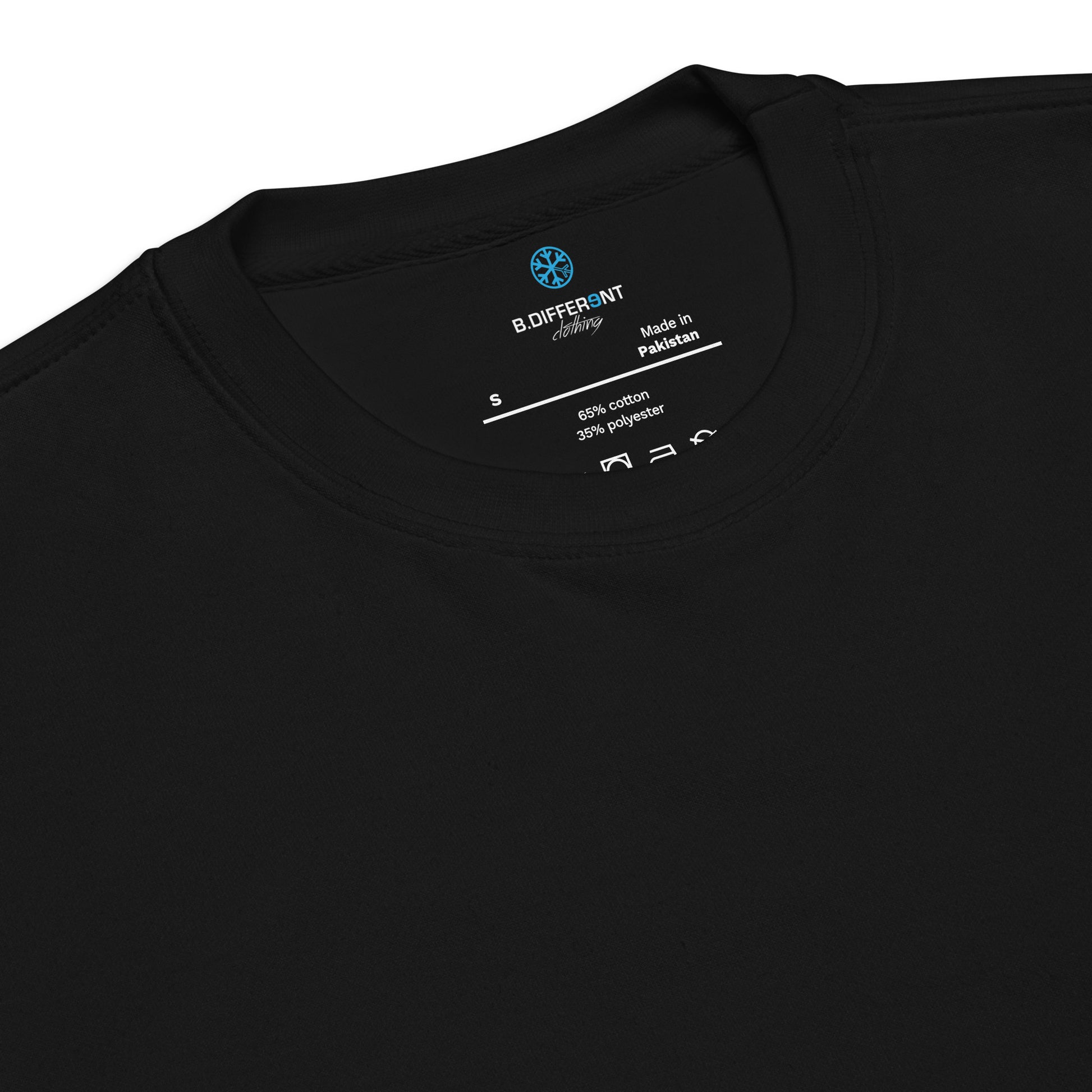 Black-Outcast Graffiti Tag Sweatshirt from B.Different Clothing, collar, graffiti-inspired streetwear