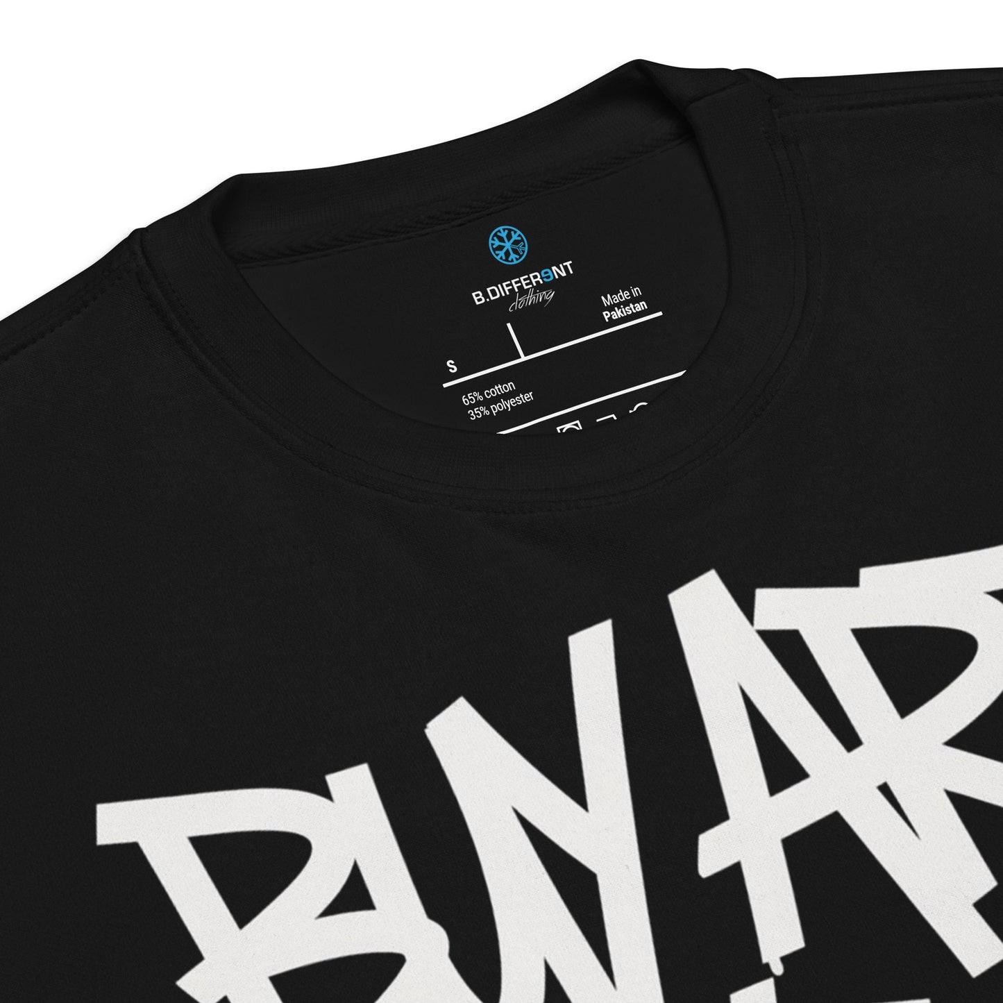 Black-Buy Art Save a Weird Person Graffiti Sweatshirt from B.Different Clothing, collar, graffiti-inspired streetwear