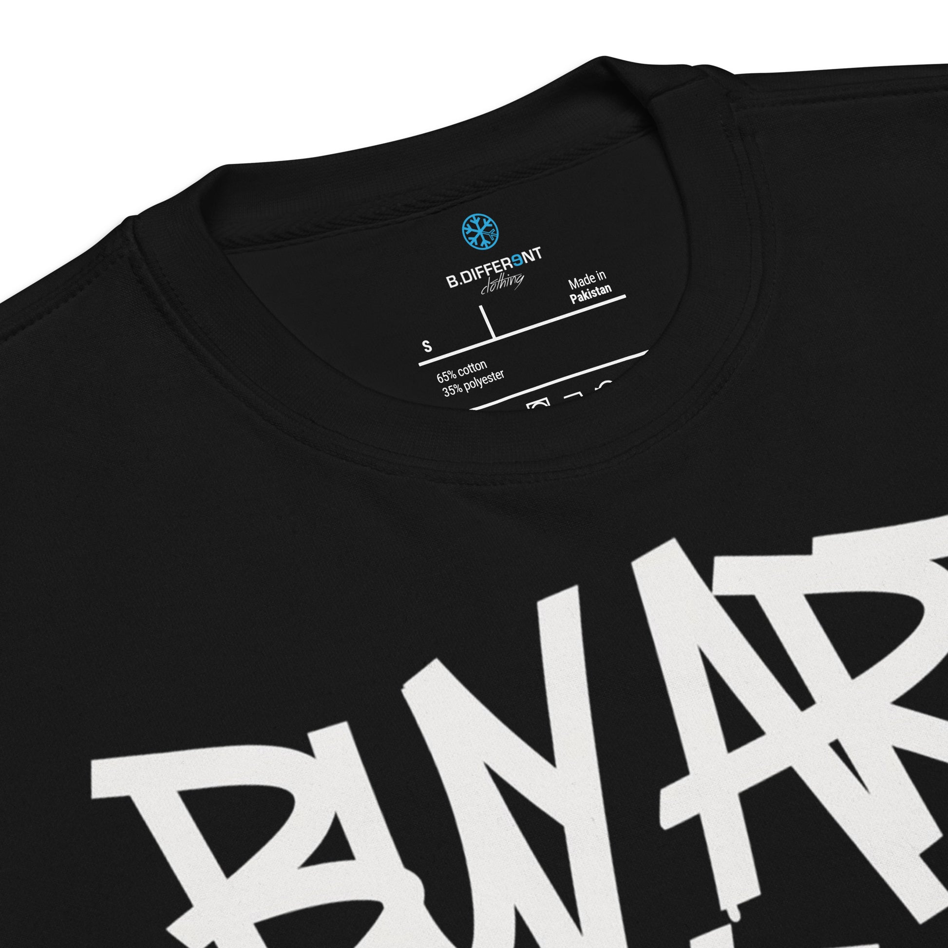 Black-Buy Art Save a Weird Person Graffiti Sweatshirt from B.Different Clothing, collar, graffiti-inspired streetwear