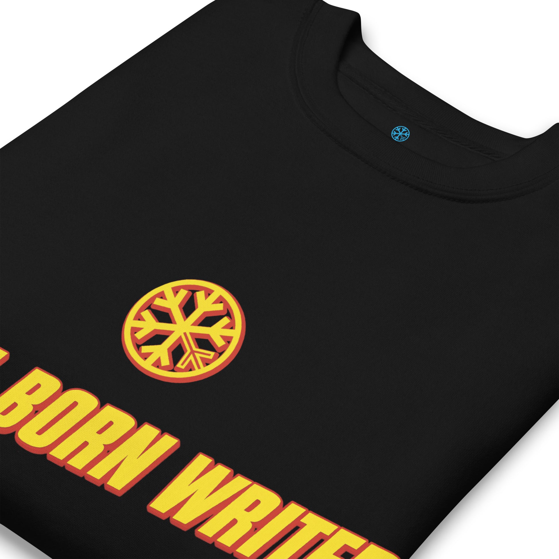 Black-Natural Born Writers Graffiti Sweatshirt from B.Different Clothing, detail, graffiti-inspired streetwear