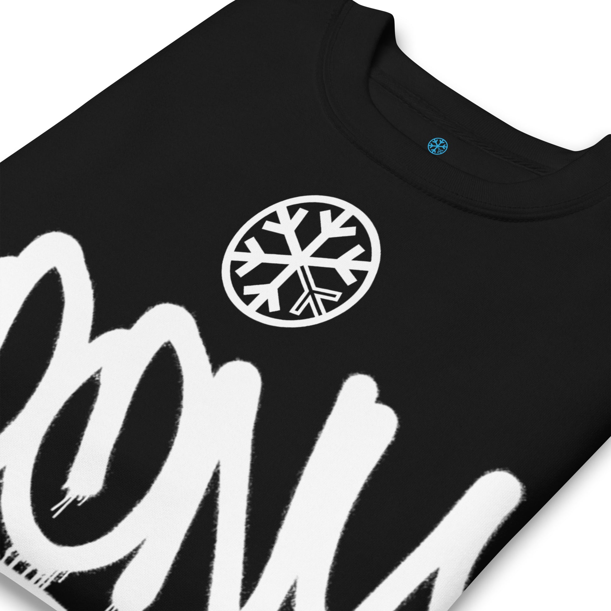 Black-Loony Graffiti Tag Sweatshirt from B.Different Clothing, detail, graffiti-inspired streetwear