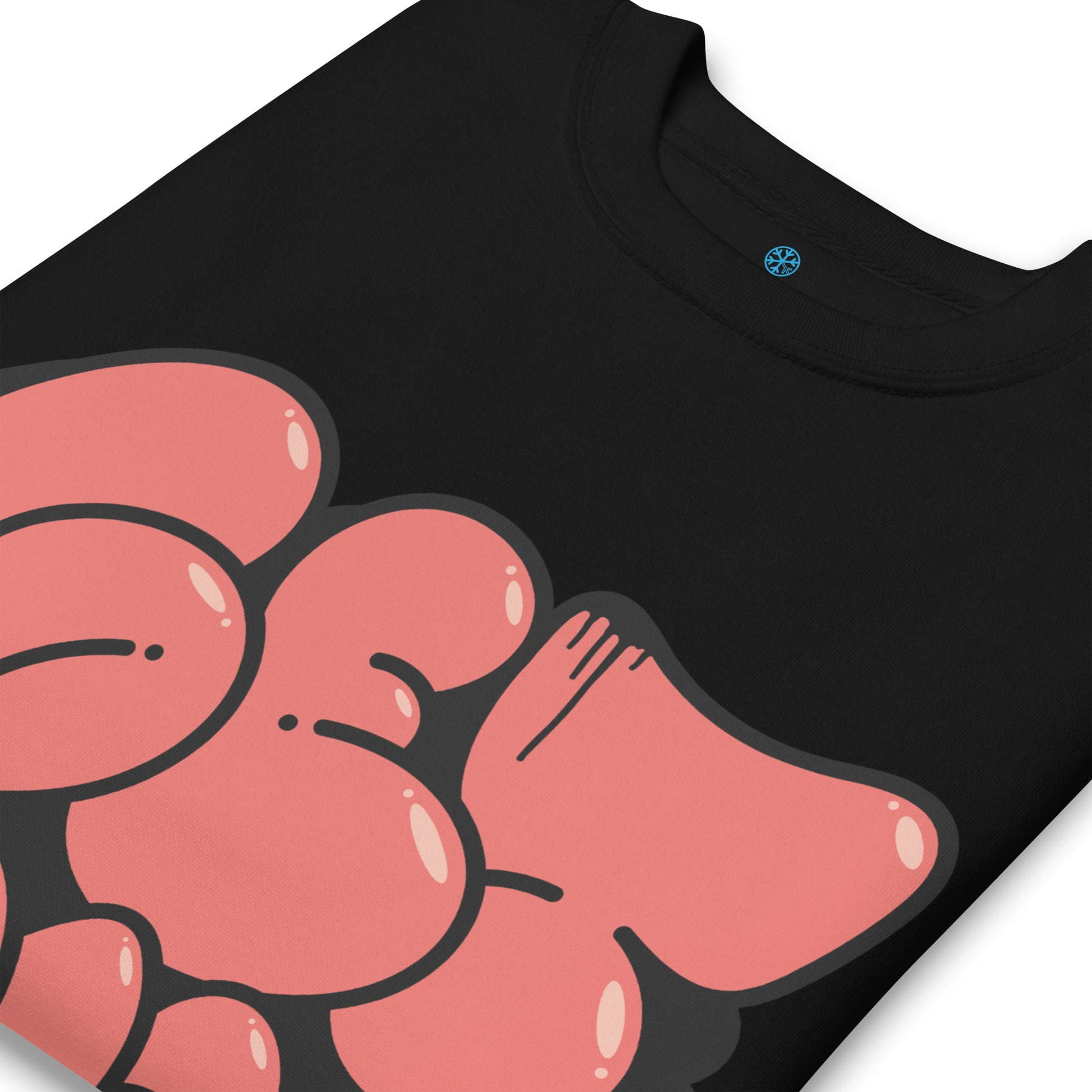 Black-Get Down Graffiti Throw-up Sweatshirt from B.Different Clothing, detail, graffiti-inspired streetwear