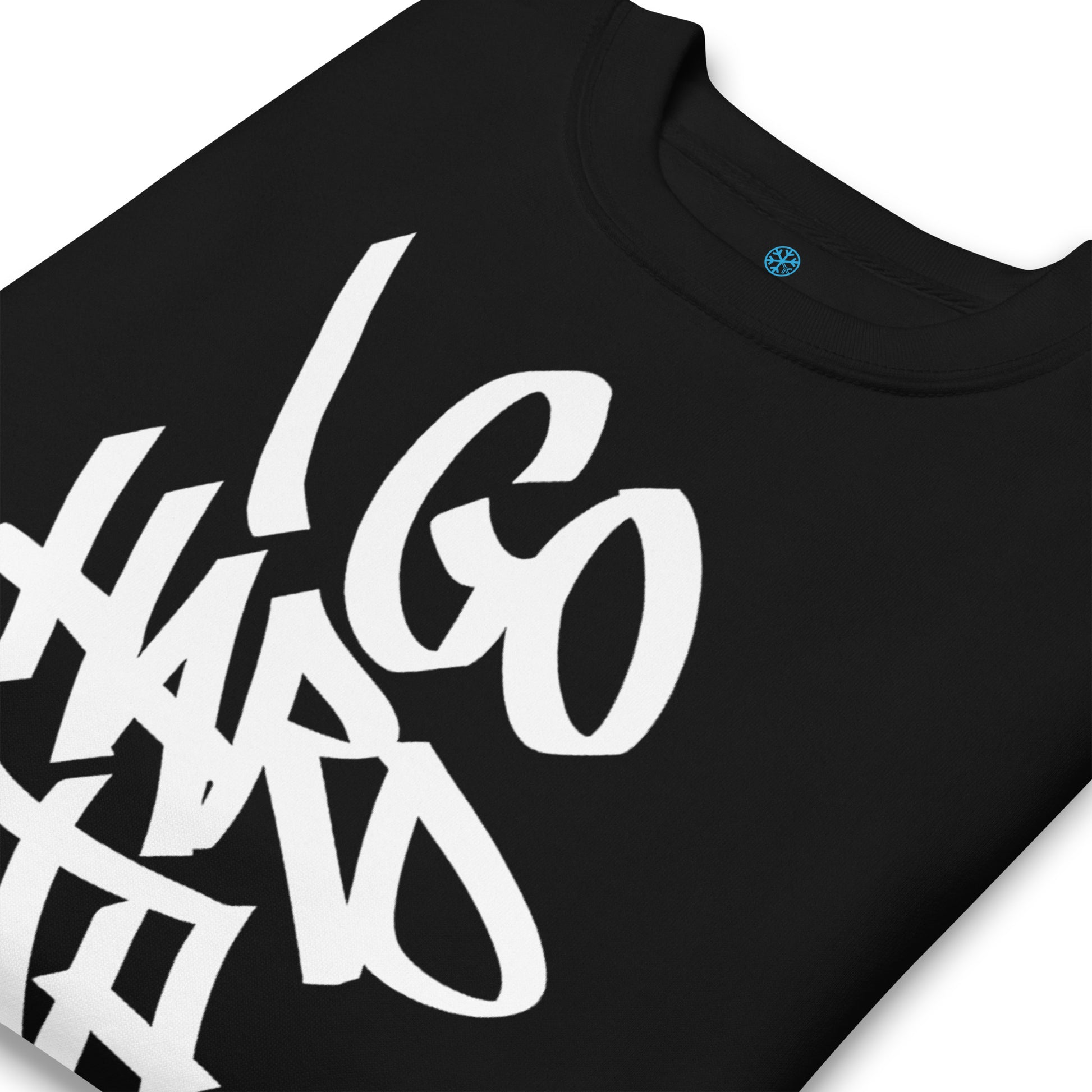 Black-I Go Hard With My Paint Graffiti Sweatshirt from B.Different Clothing, detail, graffiti-inspired streetwear