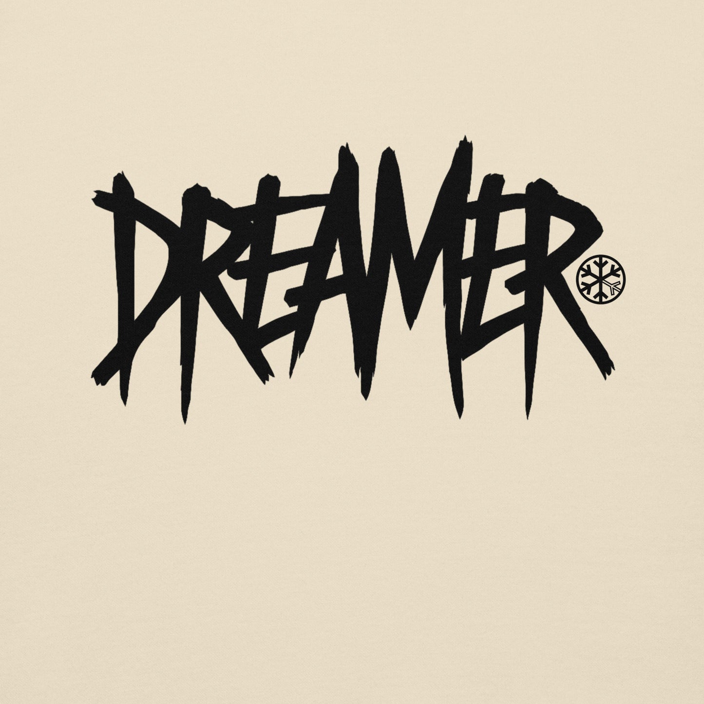 Beige-Dreamer Graffiti Tag Sweatshirt from B.Different Clothing, graphic, graffiti-inspired streetwear