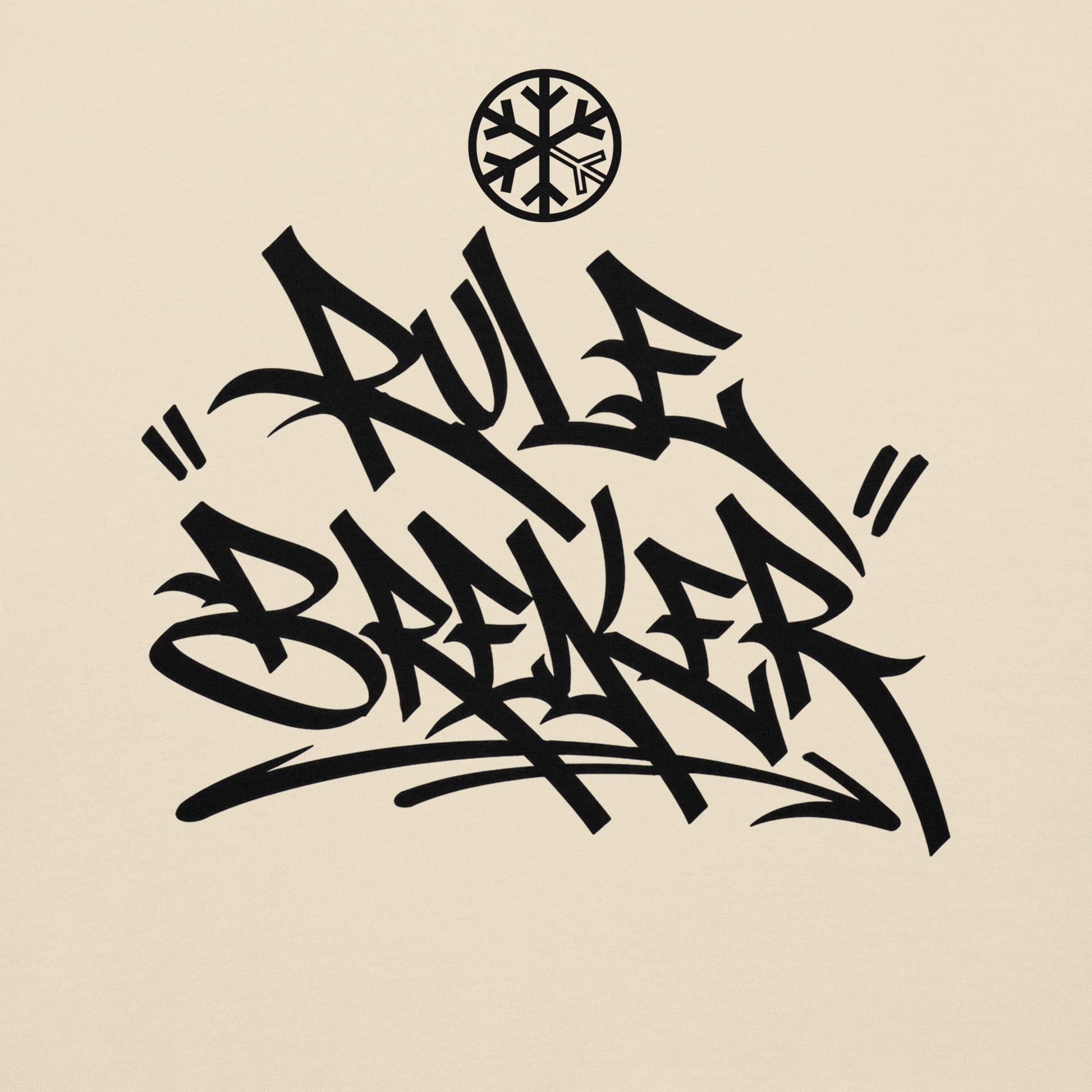 Bone-Rule Breaker Graffiti Tag Sweatshirt from B.Different Clothing, front graphic, graffiti-inspired streetwear