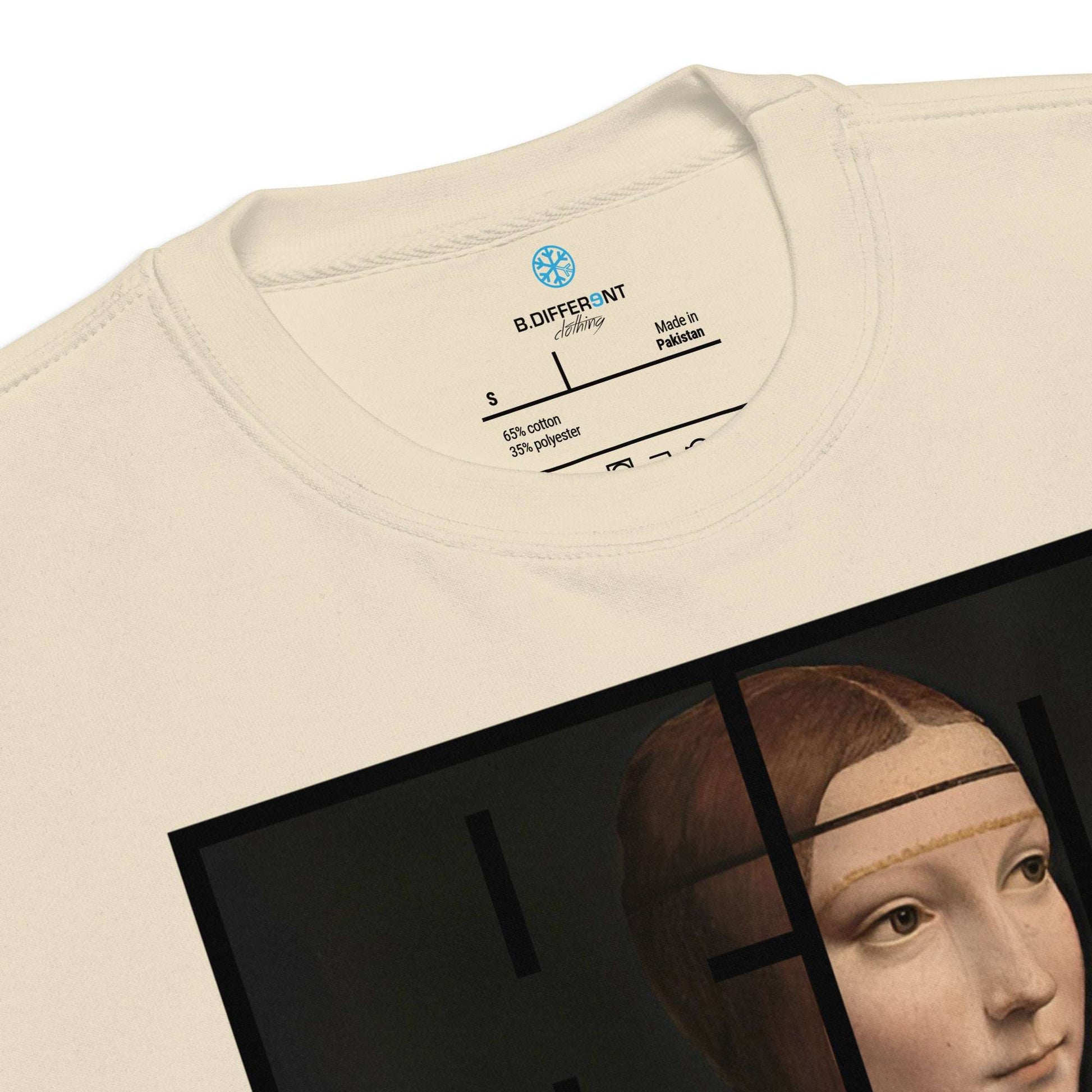 beige-bdfrnt-blockbuster-graffiti-piece-lady-with-ermine-sweatshirt-detail-by-b.different-clothing-graffiti-inspired-independent-streetwear-brand