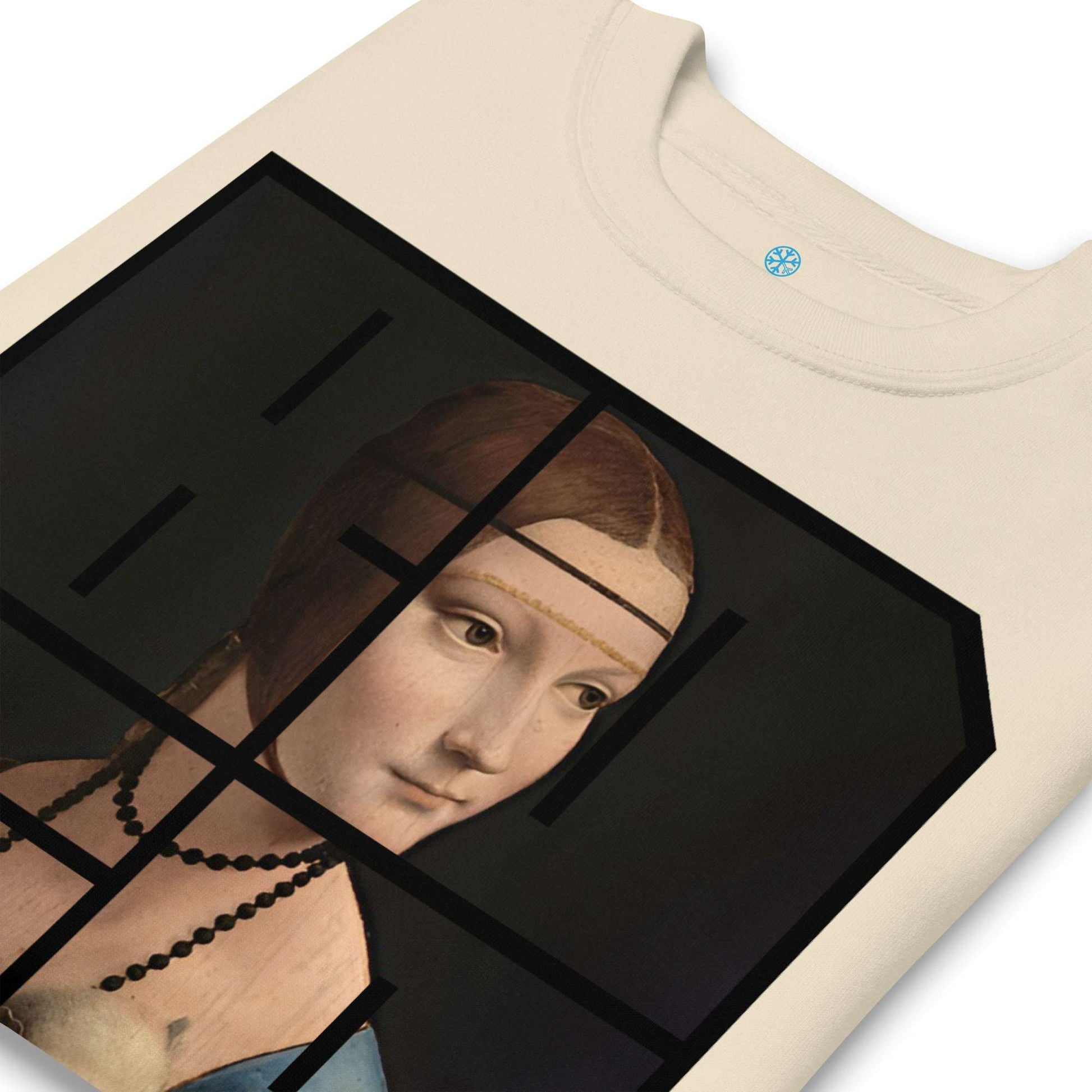 beige-bdfrnt-blockbuster-graffiti-piece-lady-with-ermine-sweatshirt-by-b.different-clothing-graffiti-inspired-independent-streetwear-brand