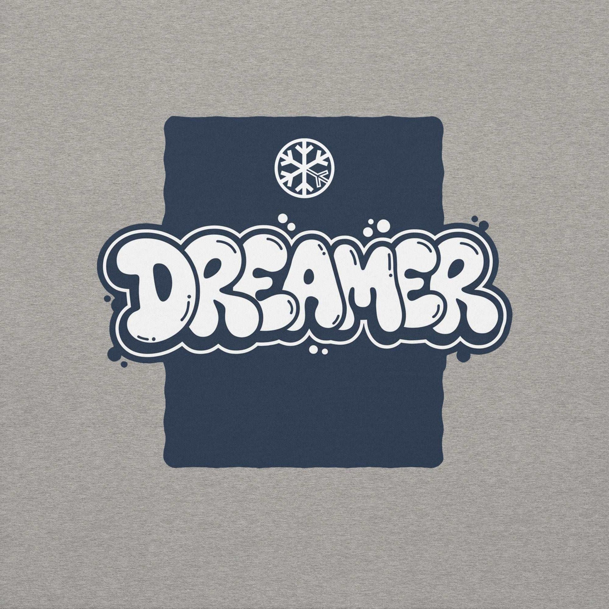 gray-dreamer-graffiti-throw-up-sweatshirt-front-by-b.different-clothing-graffiti-inspired-independent-streetwear-brand