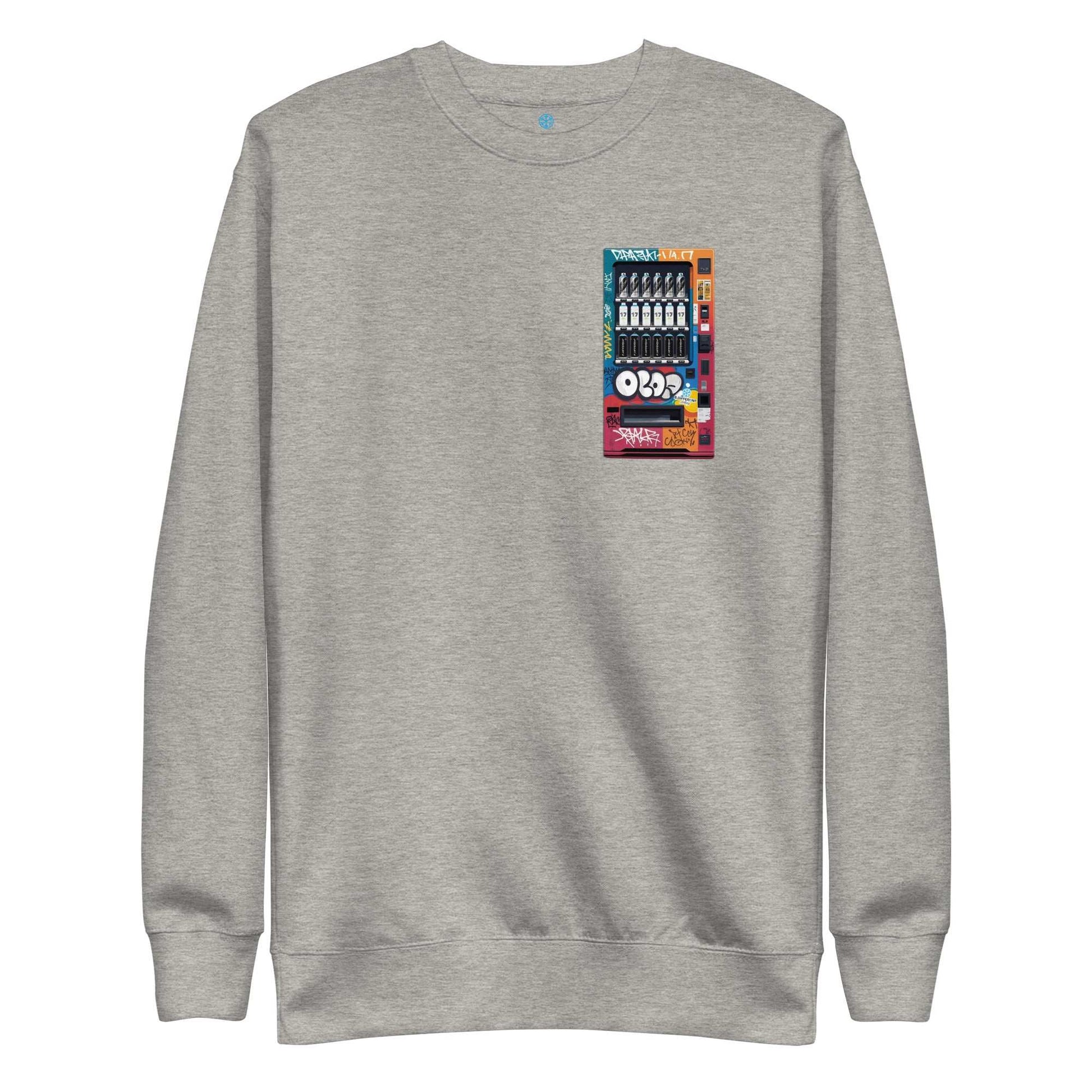gray-graffiti-vending-machine-sweatshirt-front-by-b.different-clothing-graffiti-inspired-independent-streetwear-brand