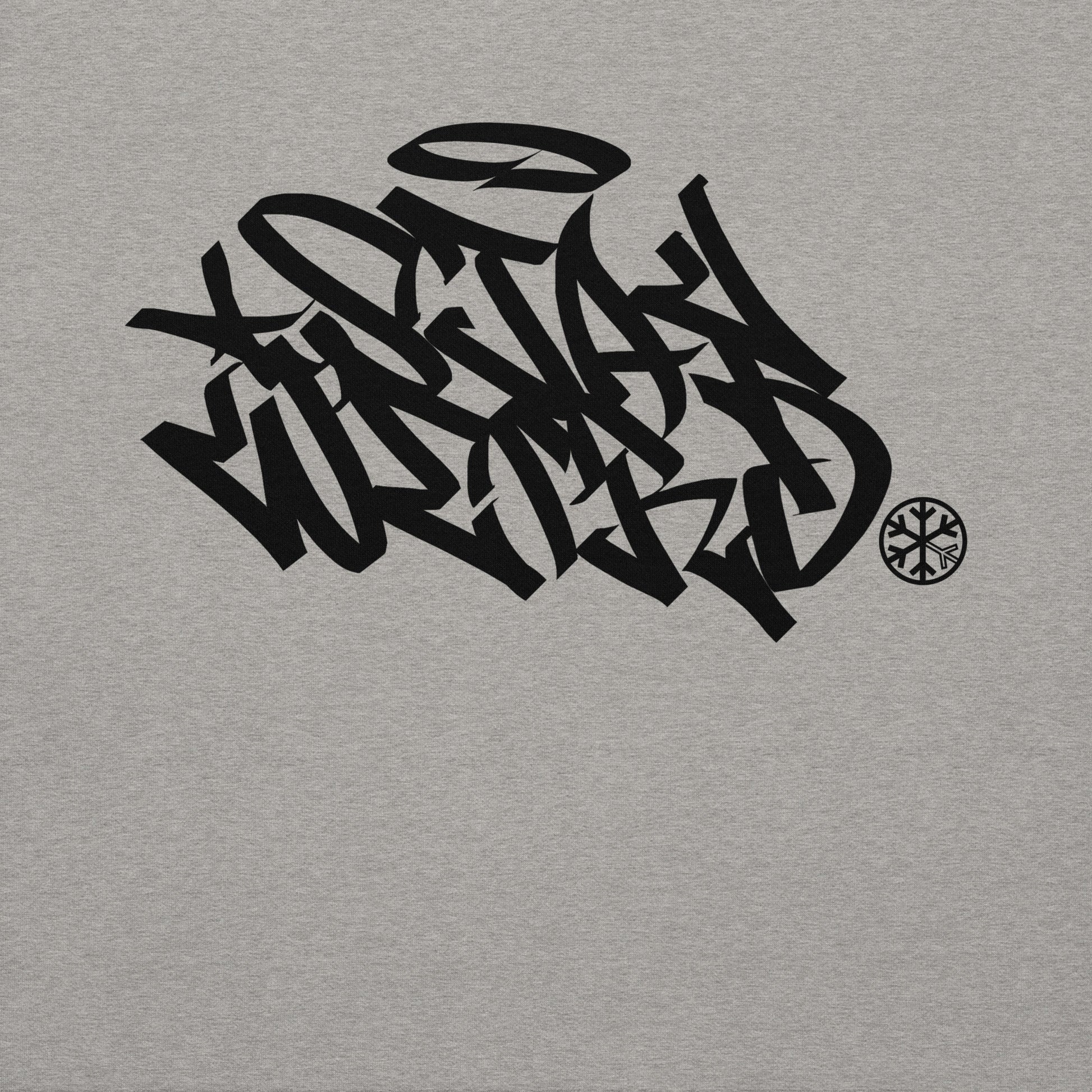 Gray-Stay Weird Graffiti Tag Sweatshirt from B.Different Clothing, graphic, graffiti-inspired streetwear