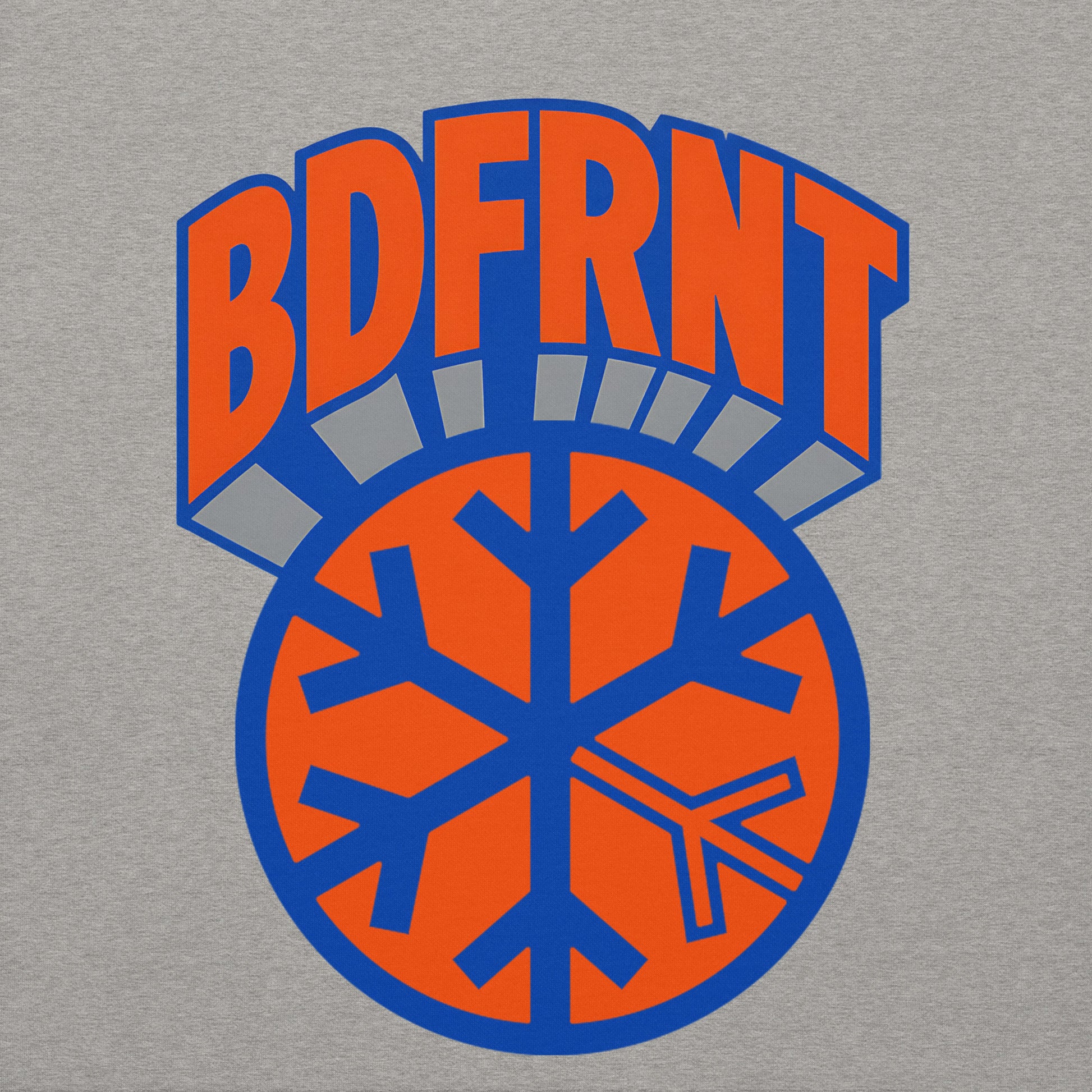 Gray-BDFRNT Logo 1989 Sweatshirt from B.Different Clothing, graphic, graffiti-inspired streetwear