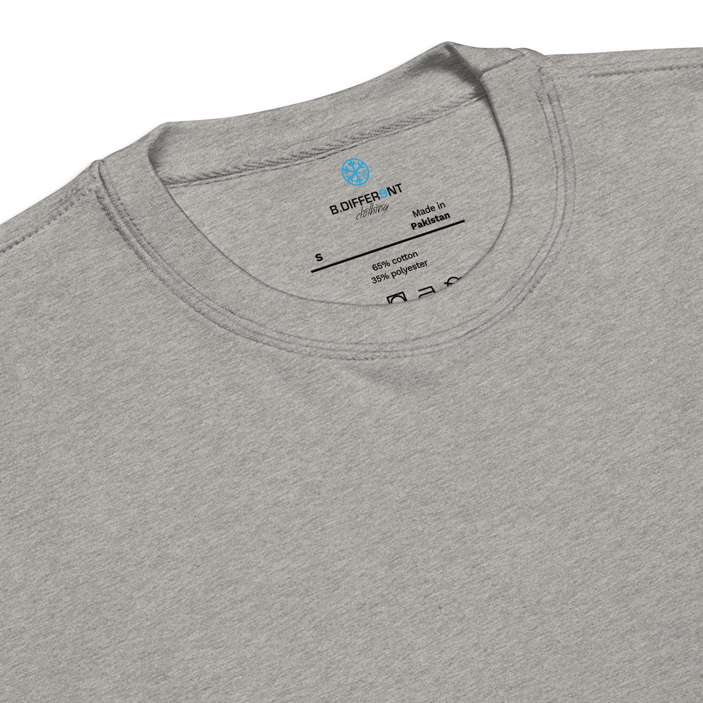 Gray-Outcast Graffiti Tag Sweatshirt from B.Different Clothing, collar, graffiti-inspired streetwear
