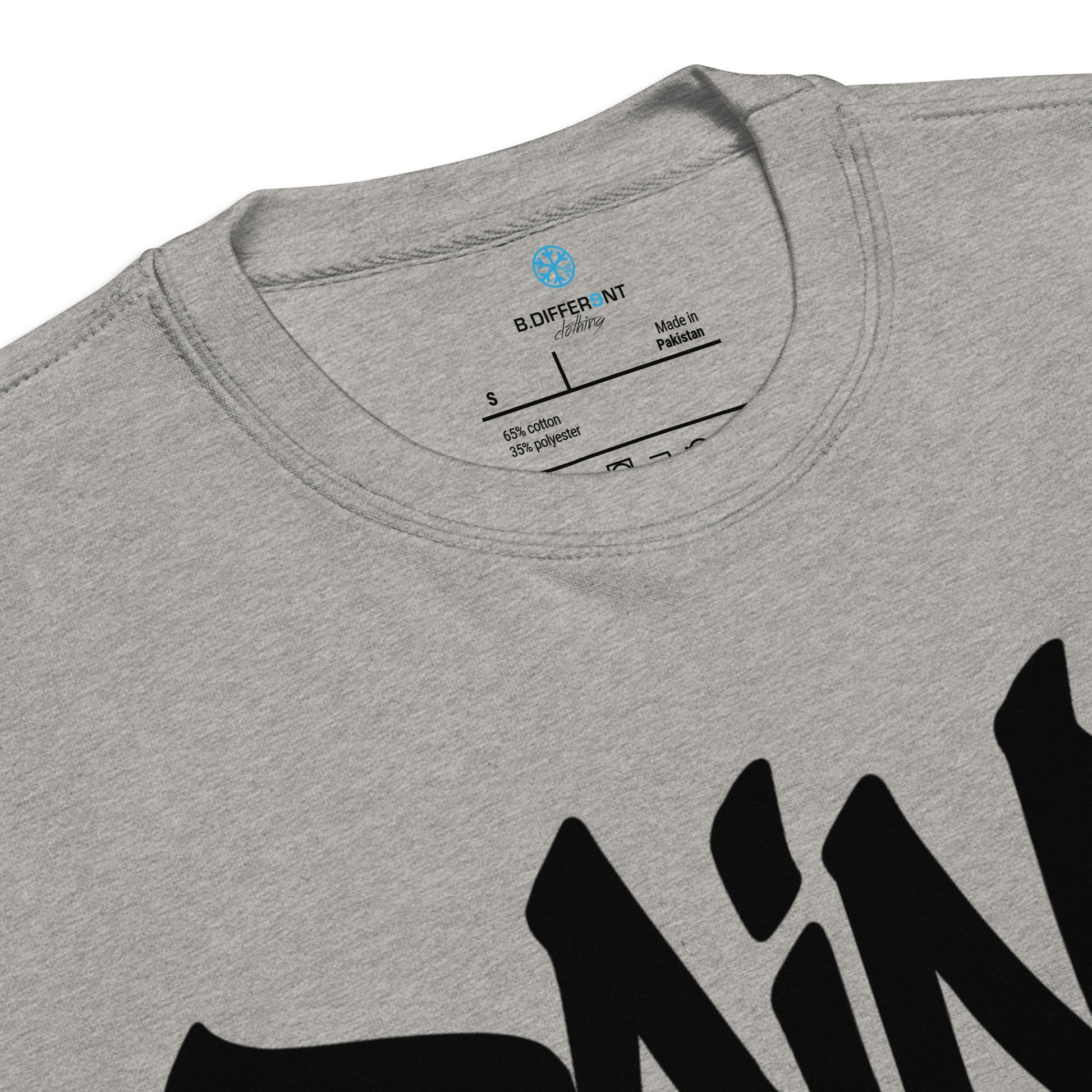 Gray-Paint Dealer Graffiti Tag Sweatshirt from B.Different Clothing, collar, graffiti-inspired streetwear