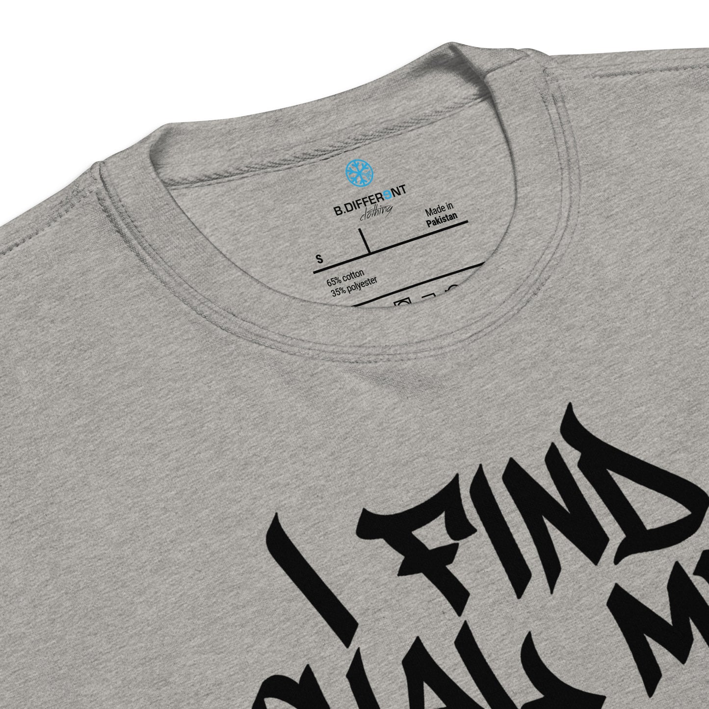 Gray-Social Media Graffiti Tag Sweatshirt from B.Different Clothing, collar, graffiti-inspired streetwear