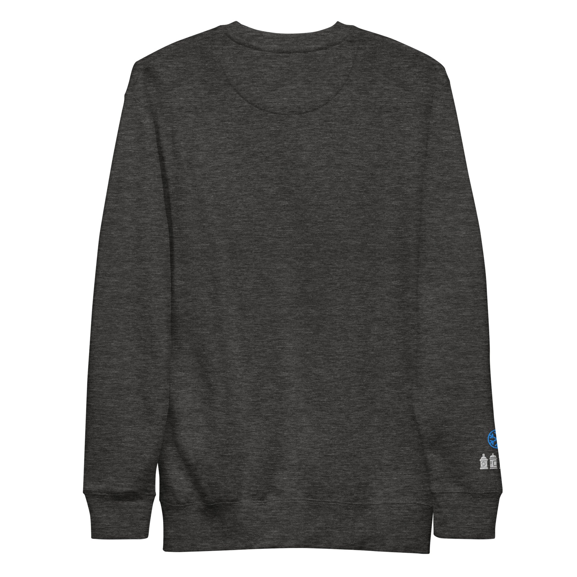 Darkgray-Get Down Graffiti Throw-up Sweatshirt from B.Different Clothing, back view, graffiti-inspired streetwear