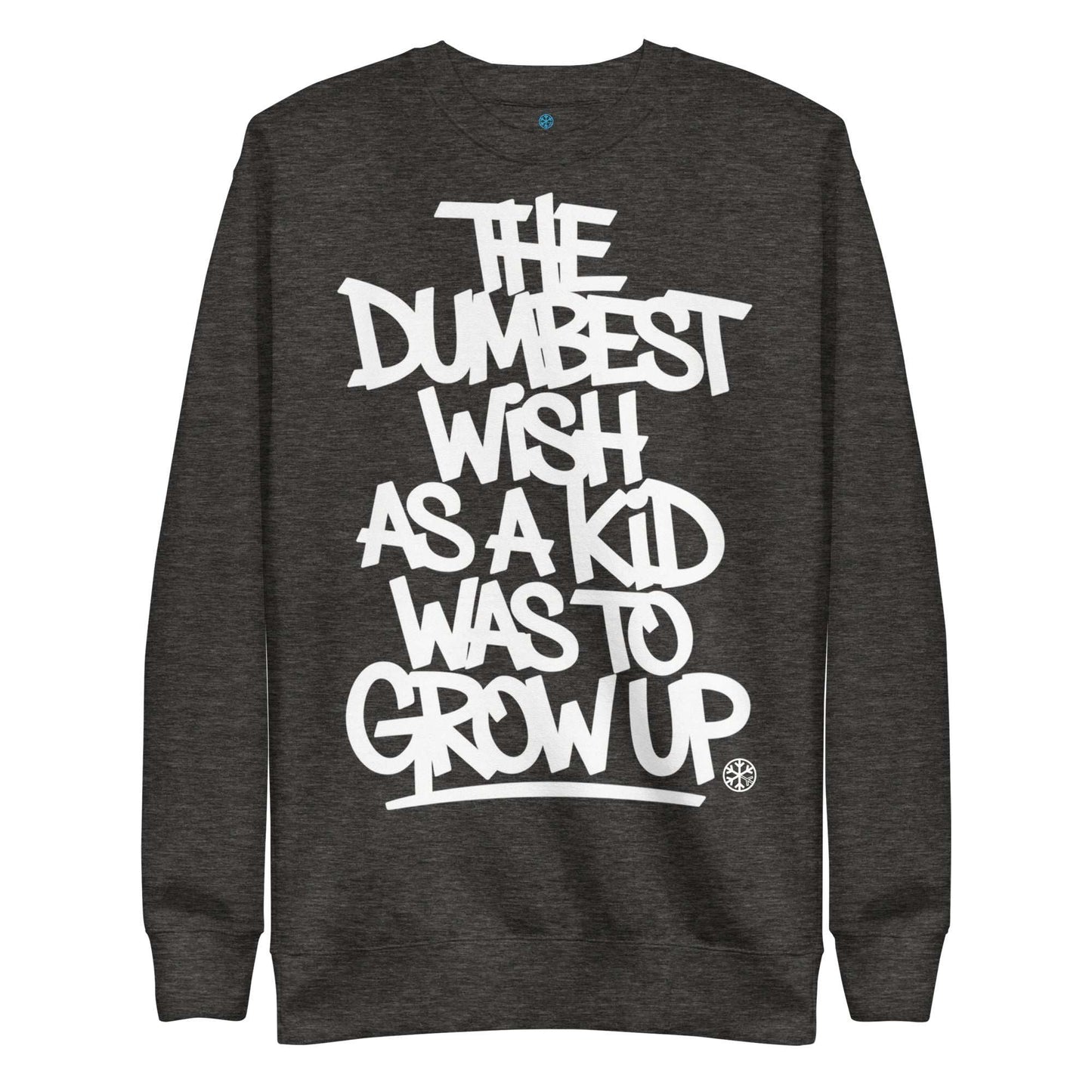 darkgray-the-dumbest-wish-graffiti-tag-sweatshirt-dark-front-by-b.different-clothing-graffiti-inspired-independent-streetwear-brand
