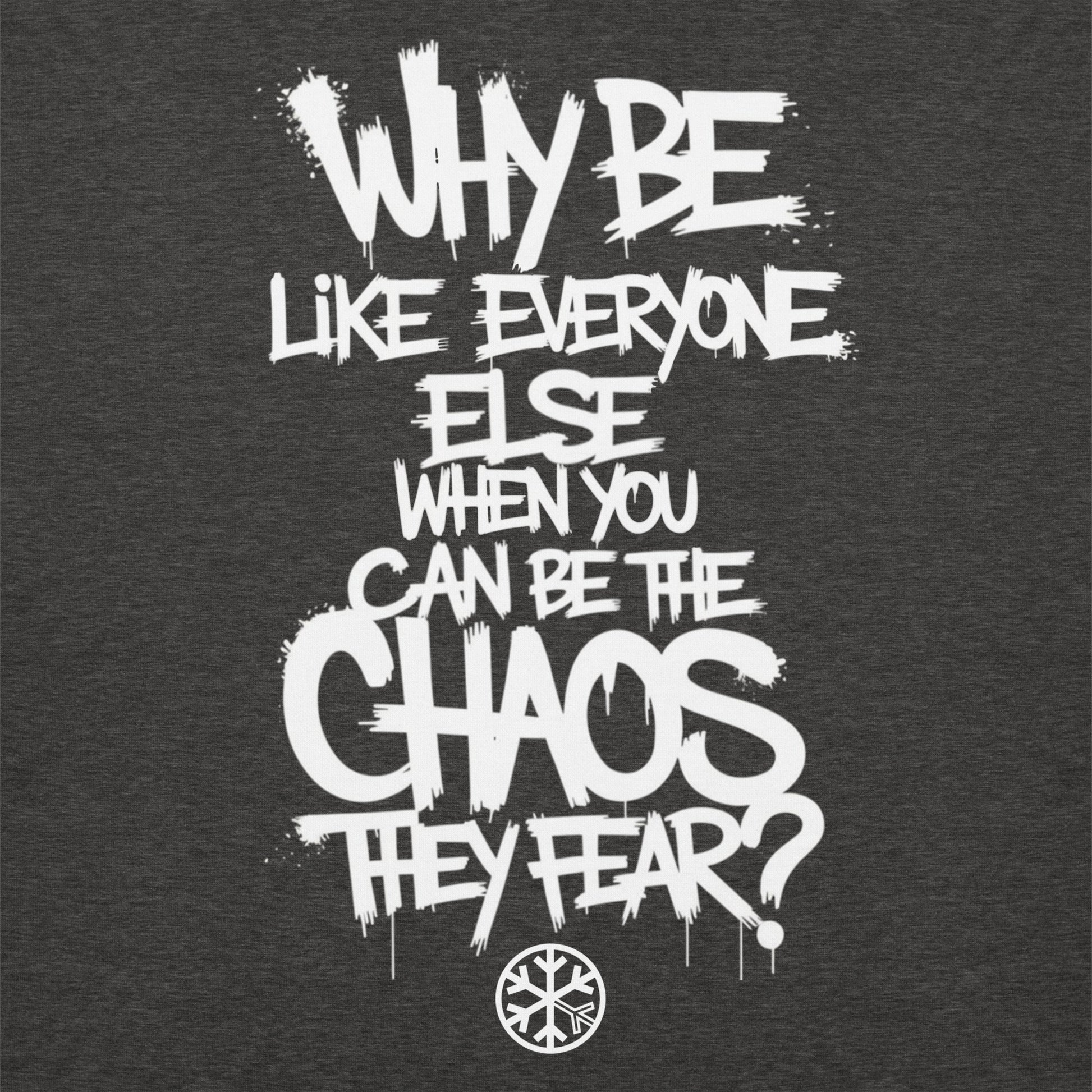 Darkgray-Chaos They Fear Graffiti Tag Sweatshirt from B.Different Clothing, graphic, graffiti-inspired streetwear