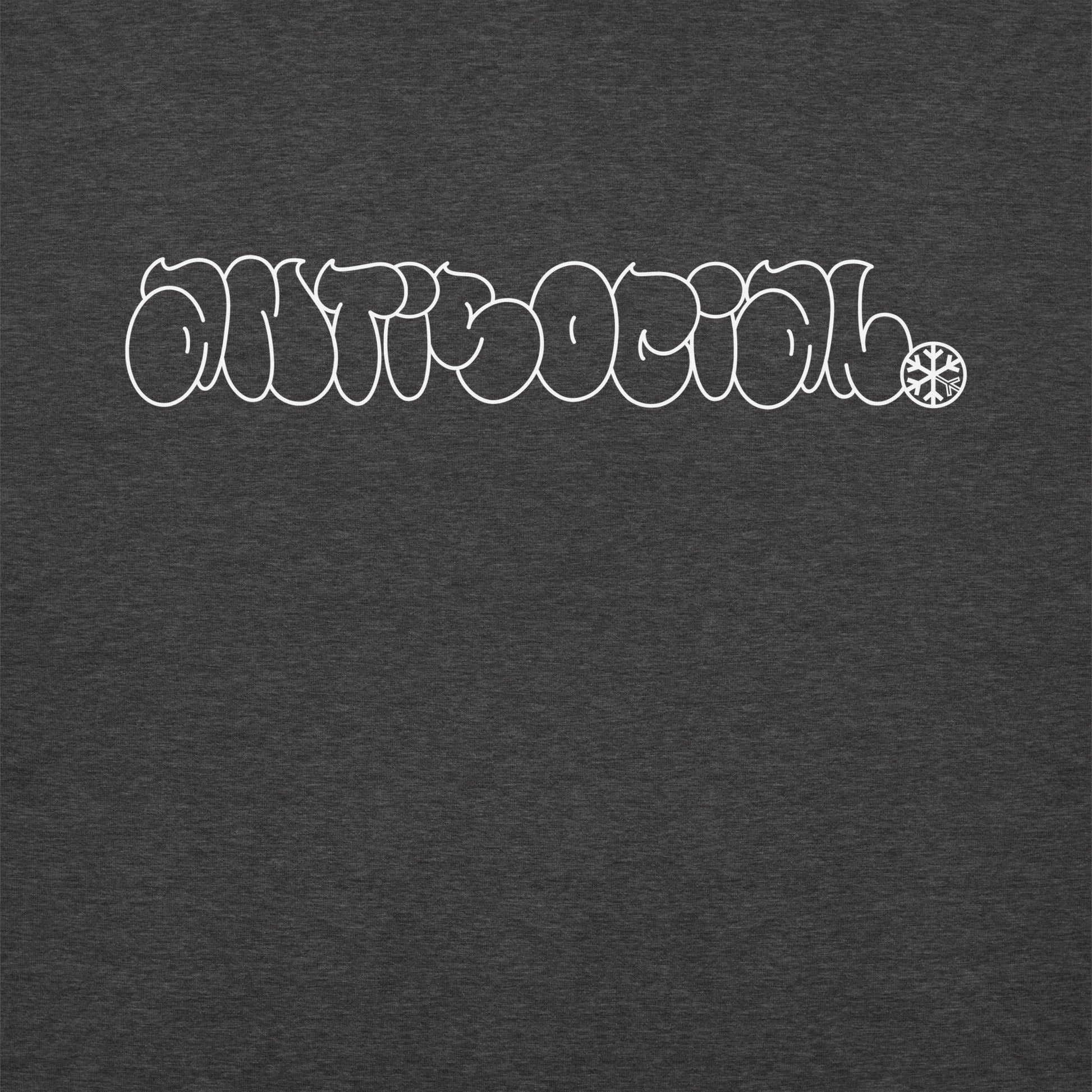 Darkgray-Antisocial Graffiti Hollow Sweatshirt from B.Different Clothing, graphic, graffiti-inspired streetwear