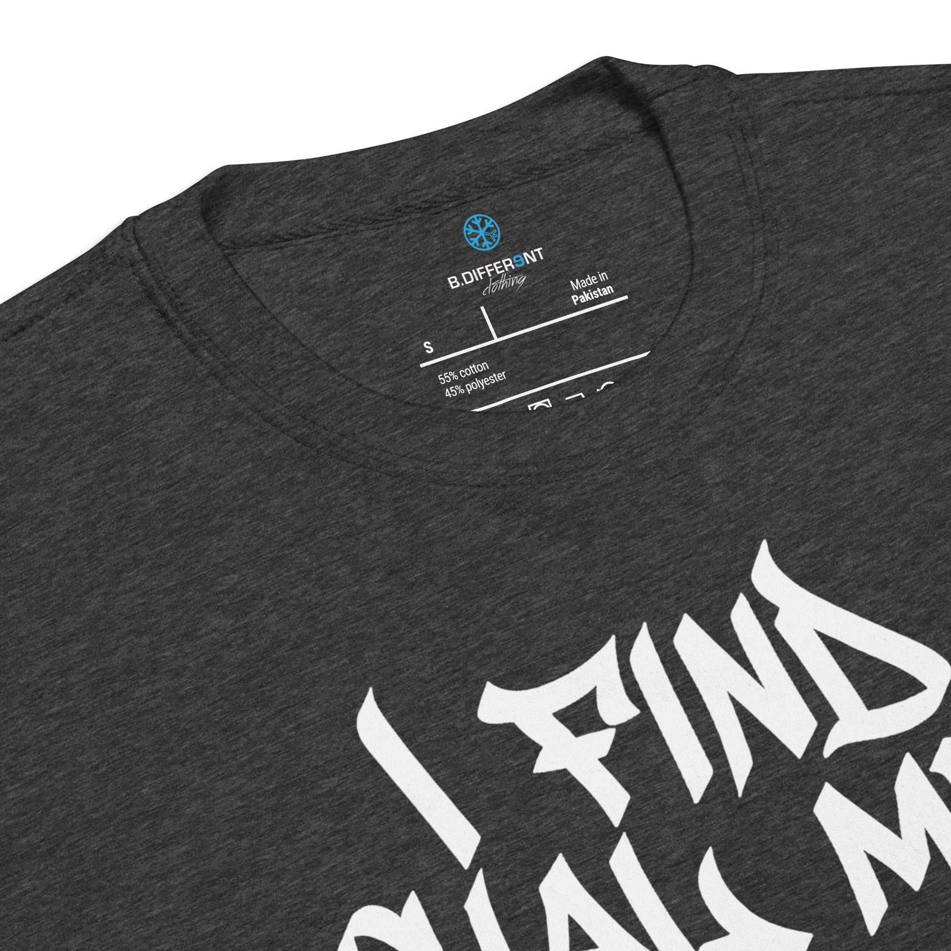 Darkgray-Social Media Graffiti Tag Sweatshirt from B.Different Clothing, collar, graffiti-inspired streetwear