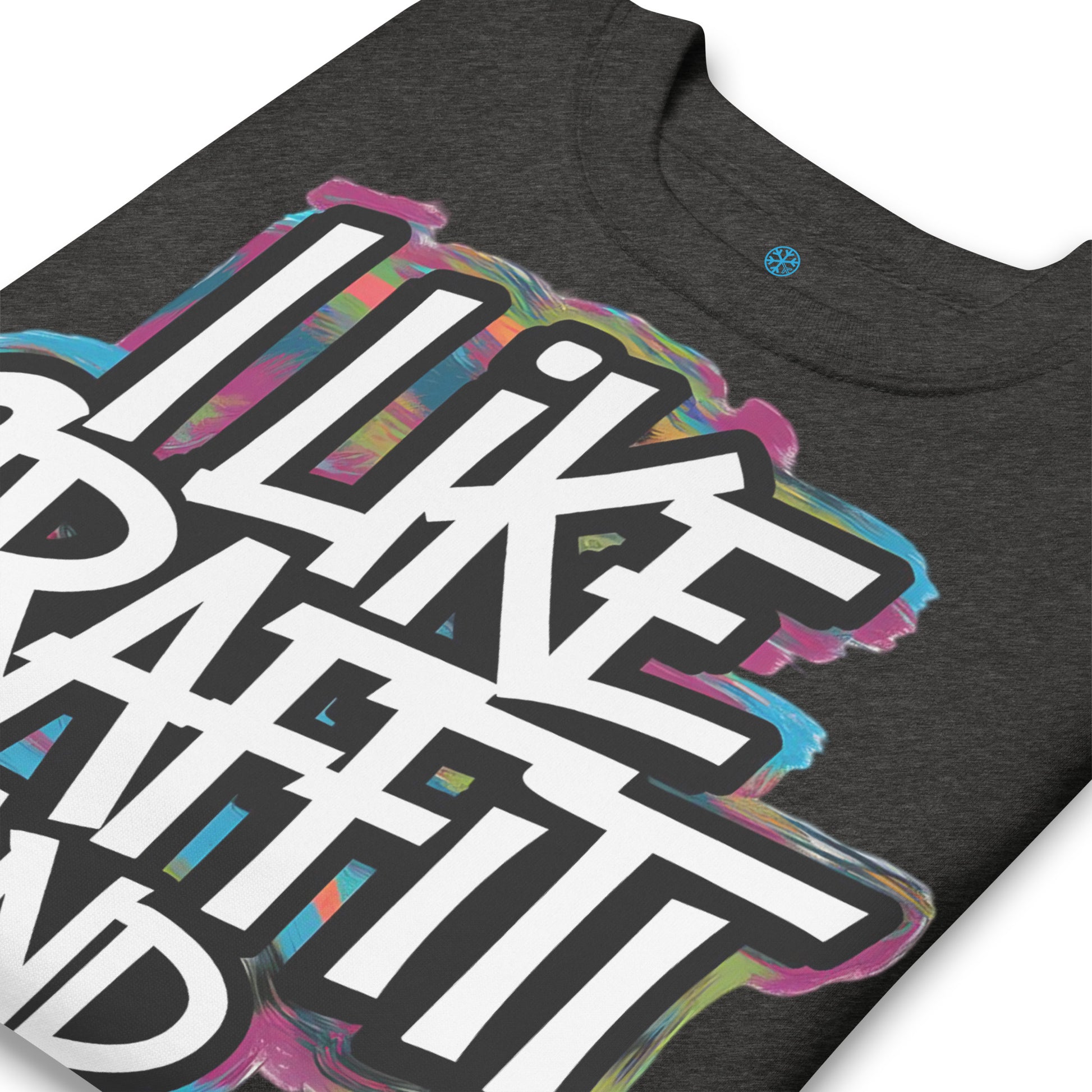 Darkgray-I Like Graffiti and Maybe 2 People Sweatshirt from B.Different Clothing, detail, graffiti-inspired streetwear