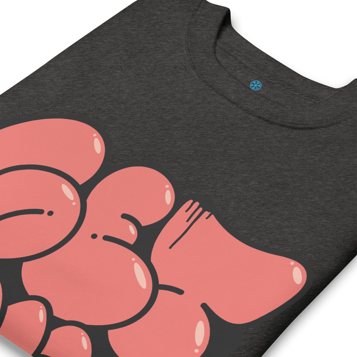 Darkgray-Get Down Graffiti Throw-up Sweatshirt from B.Different Clothing, detail, graffiti-inspired streetwear